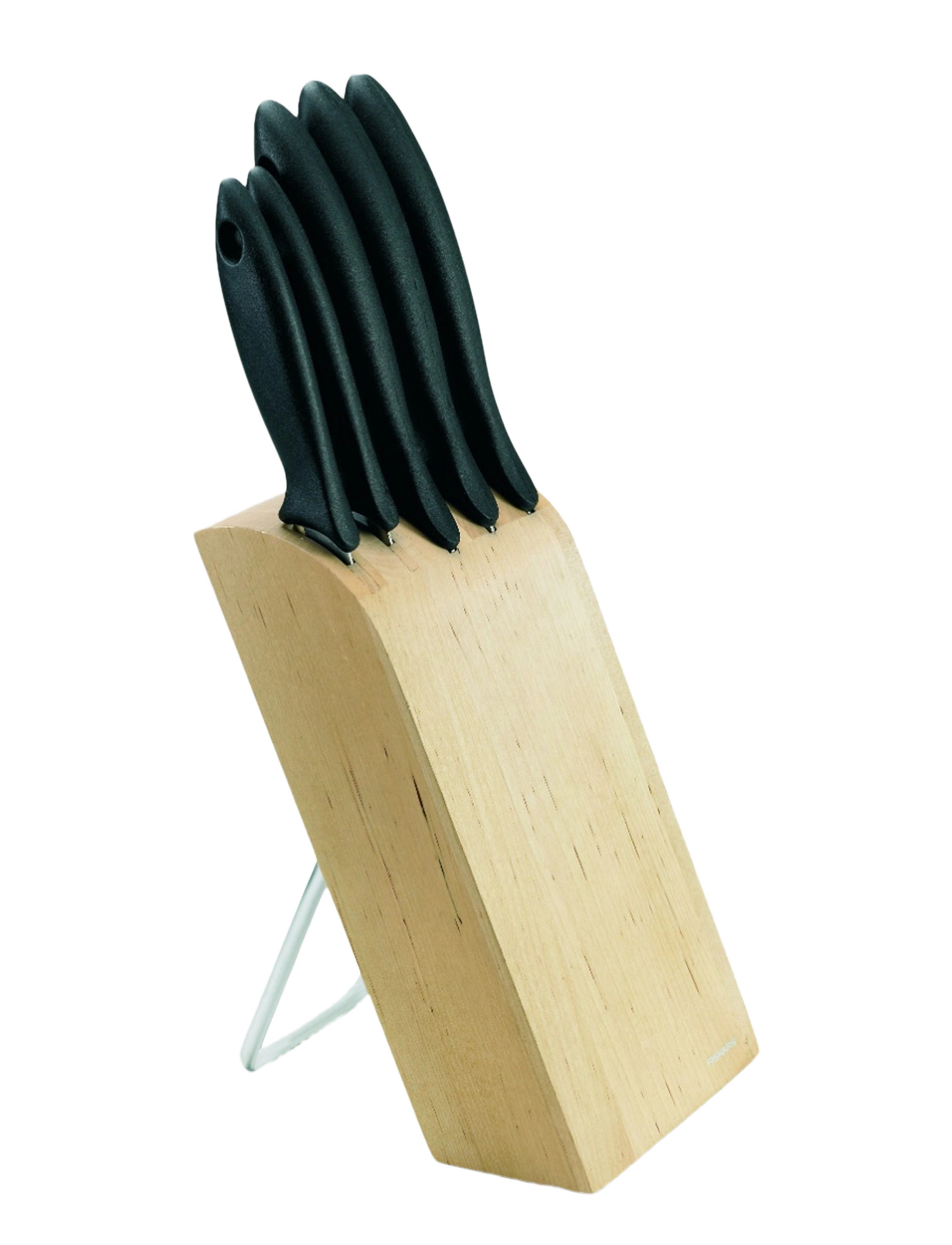 Fiskars Essential Knivblok Med 5 Knive, One Size, Knives & Accessories, Braun - Knife Blocks, Homeware