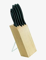 Fiskars - Essential knife block with 5 knives - najniższe ceny - wood - 0