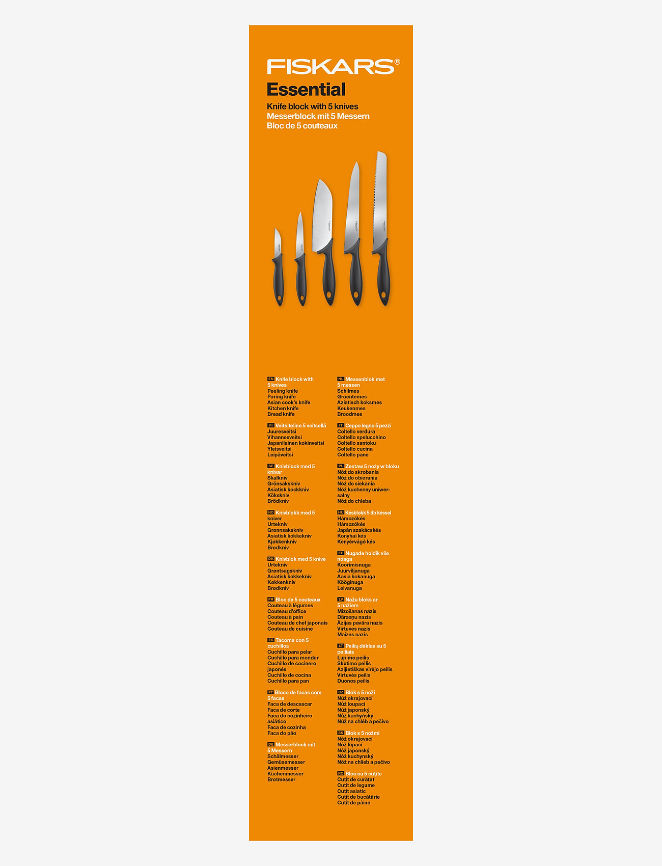 Fiskars - Essential knife block with 5 knives - nach preis einkaufen - wood - 3