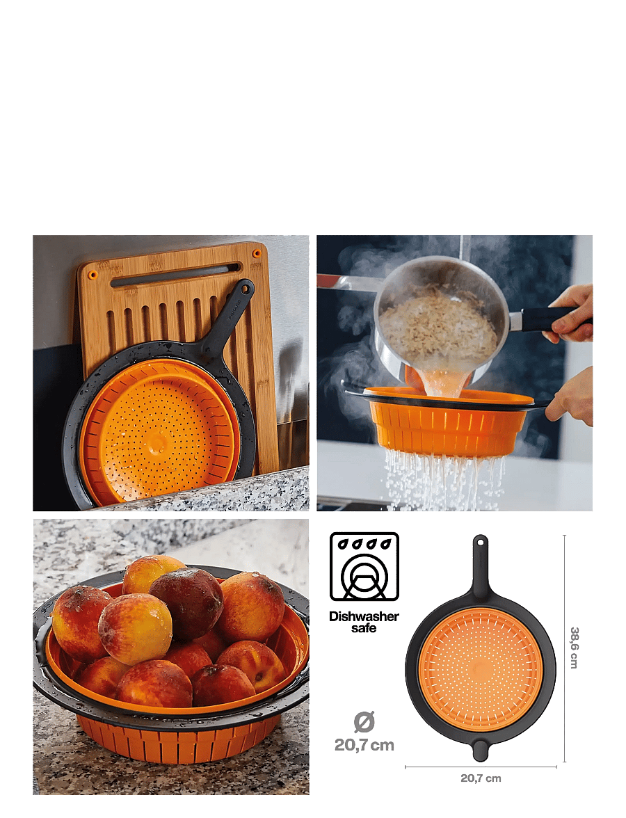 Fiskars - FF colander/steamer - kurnad, sõelad ja lehtrid - black - 2