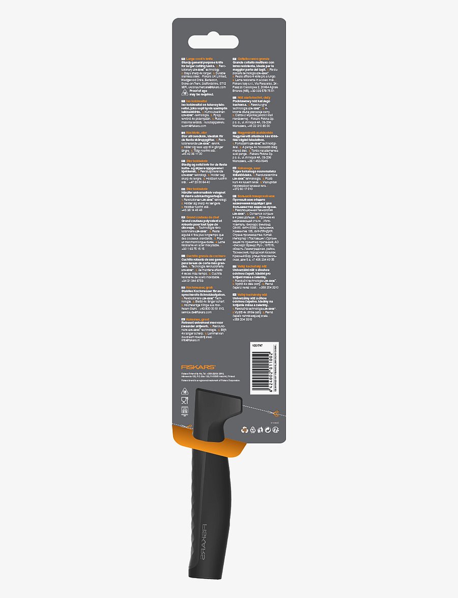 Fiskars - Hard Edge Kockkniv 20 cm - kokanoad - black - 3