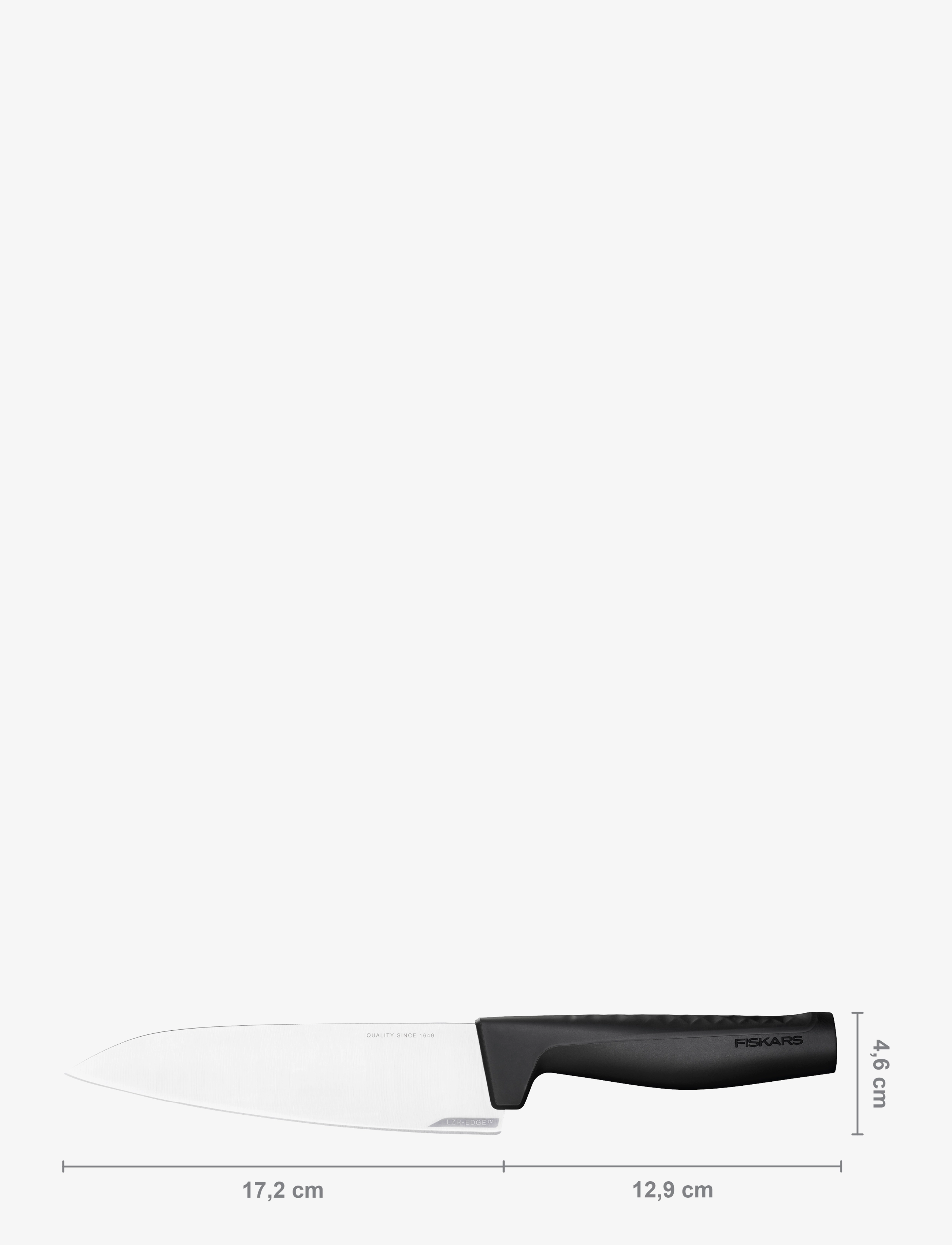 Fiskars - Hard Edge Kockkniv 17 cm - couteaux de chef - black - 2