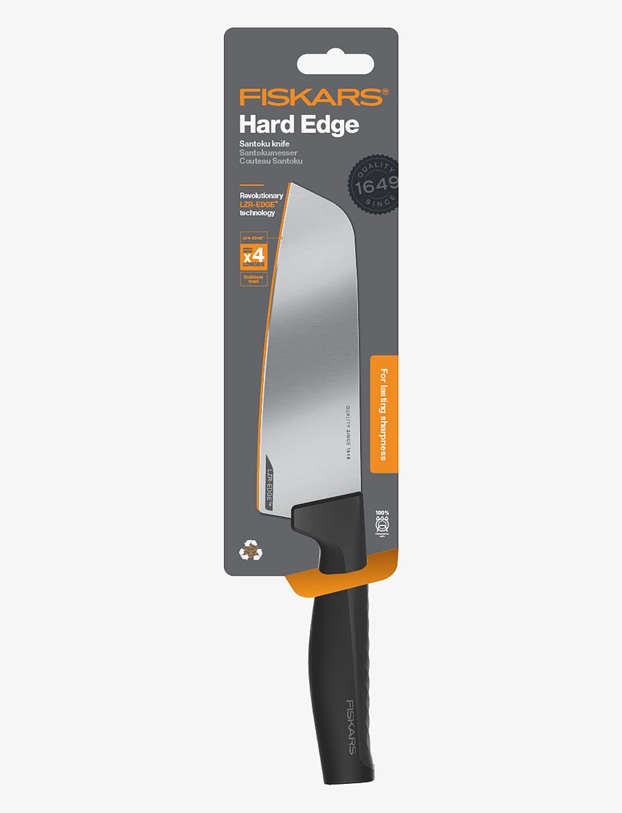 Fiskars - Hard Edge Santokukniv 16 cm - madalaimad hinnad - black - 2