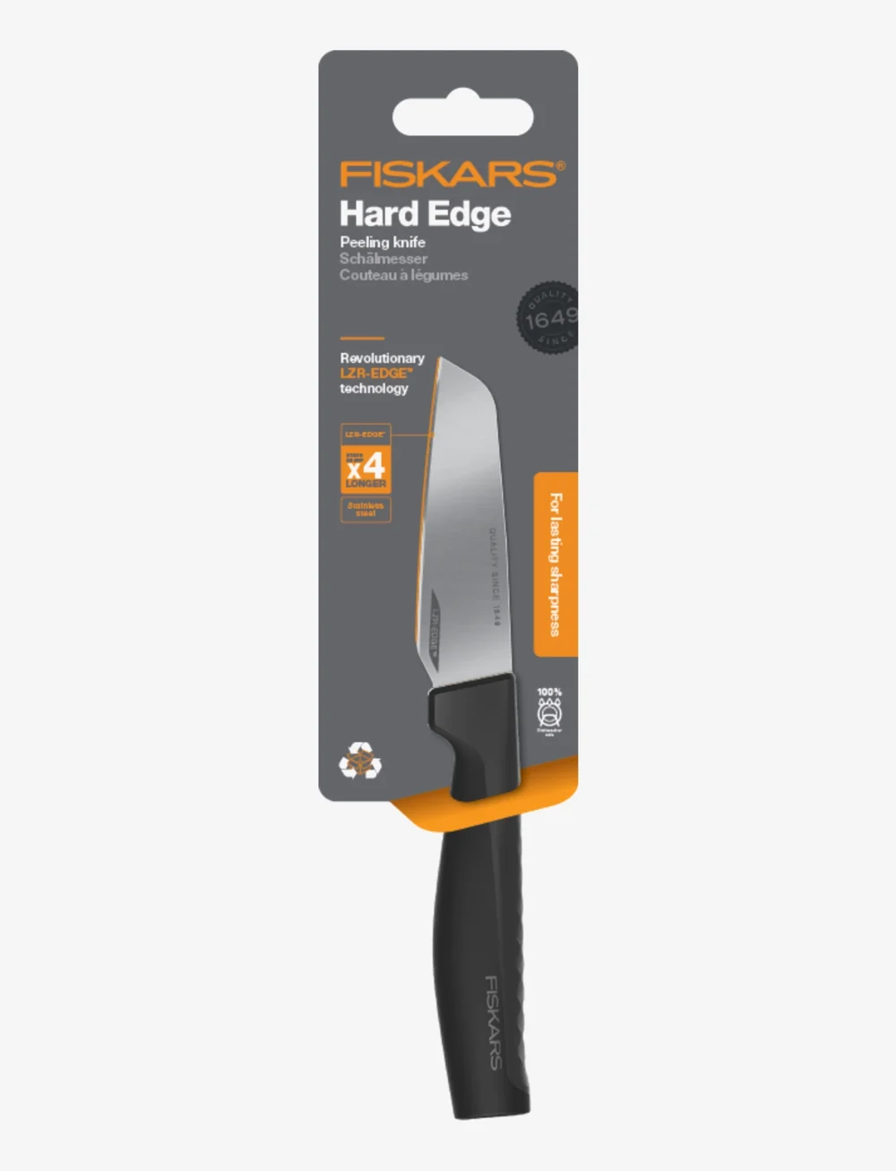 Fiskars - Hard Edge Skalkniv 9 cm - schilmessen - black - 3
