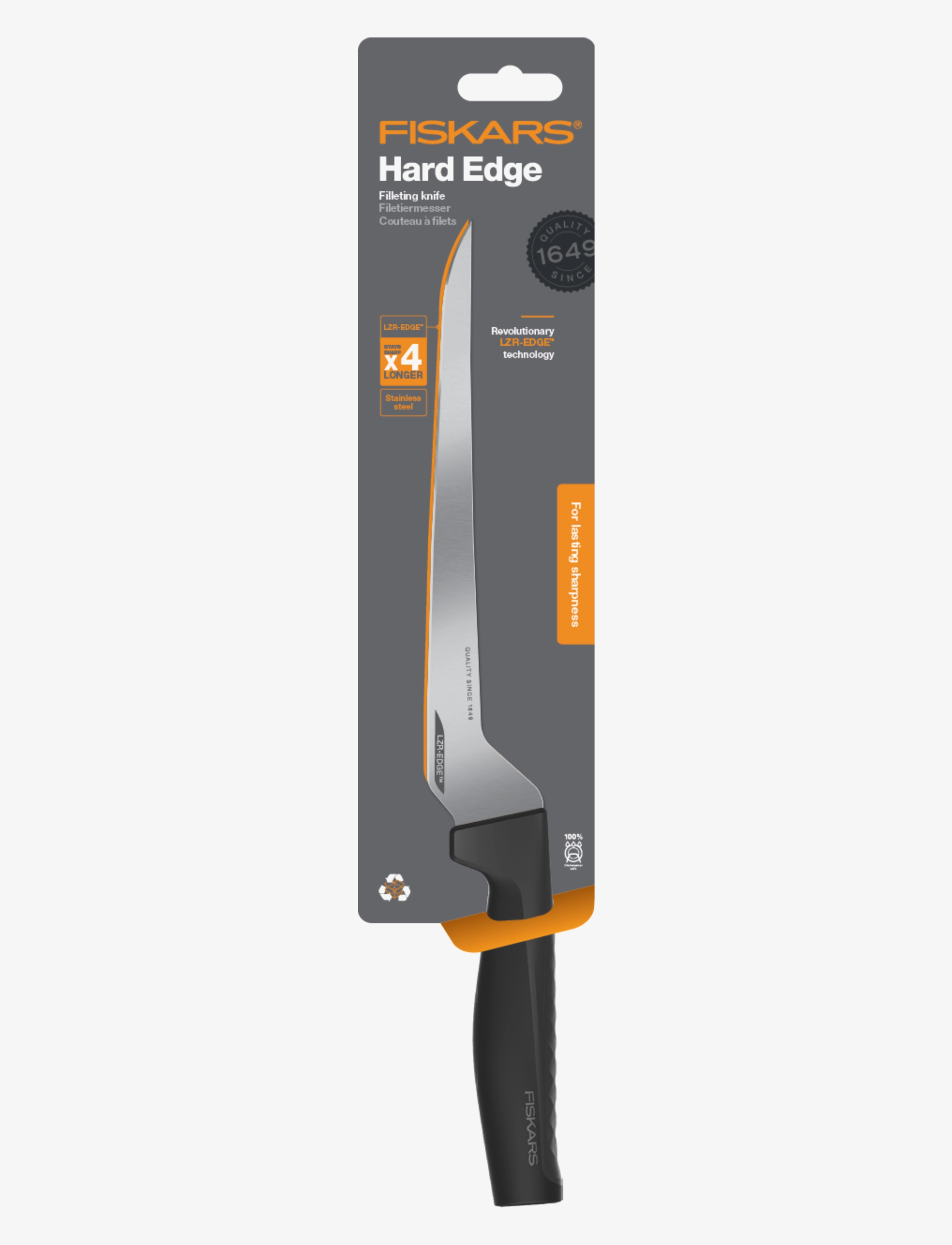 Fiskars - Hard Edge Filé Knife 22 cm - filetmesser - black - 3