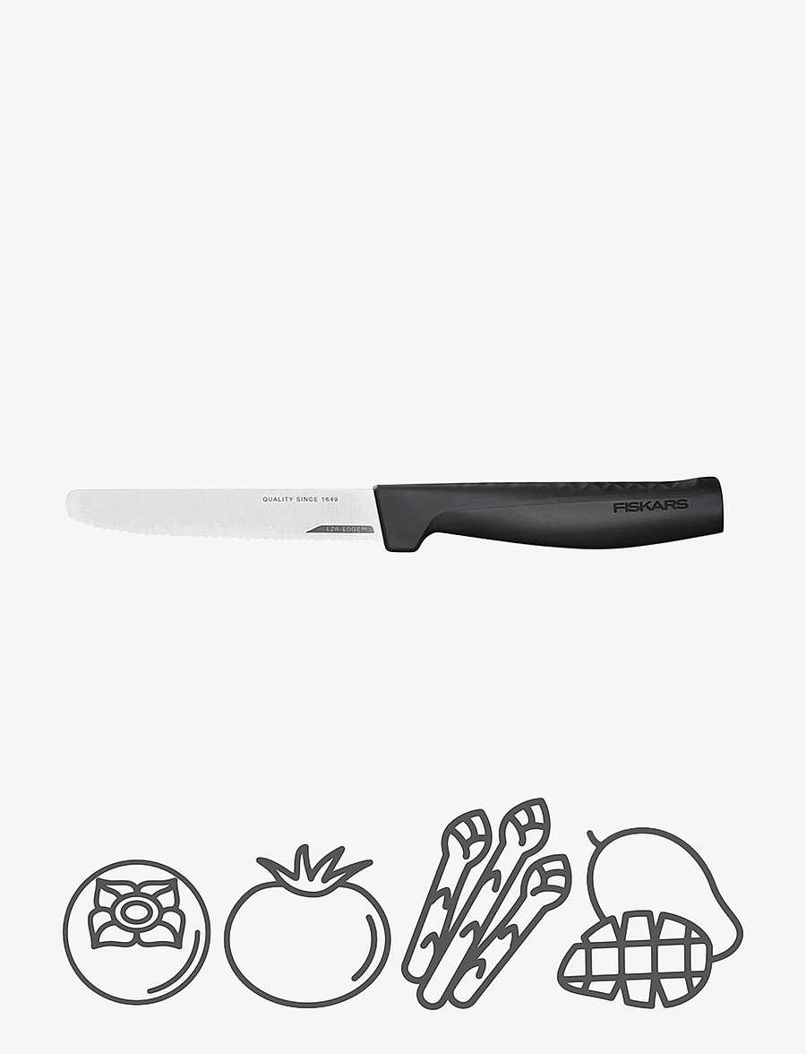 Fiskars - Hard Edge Tomato Knife 11 cm - gemüsemesser - black - 2