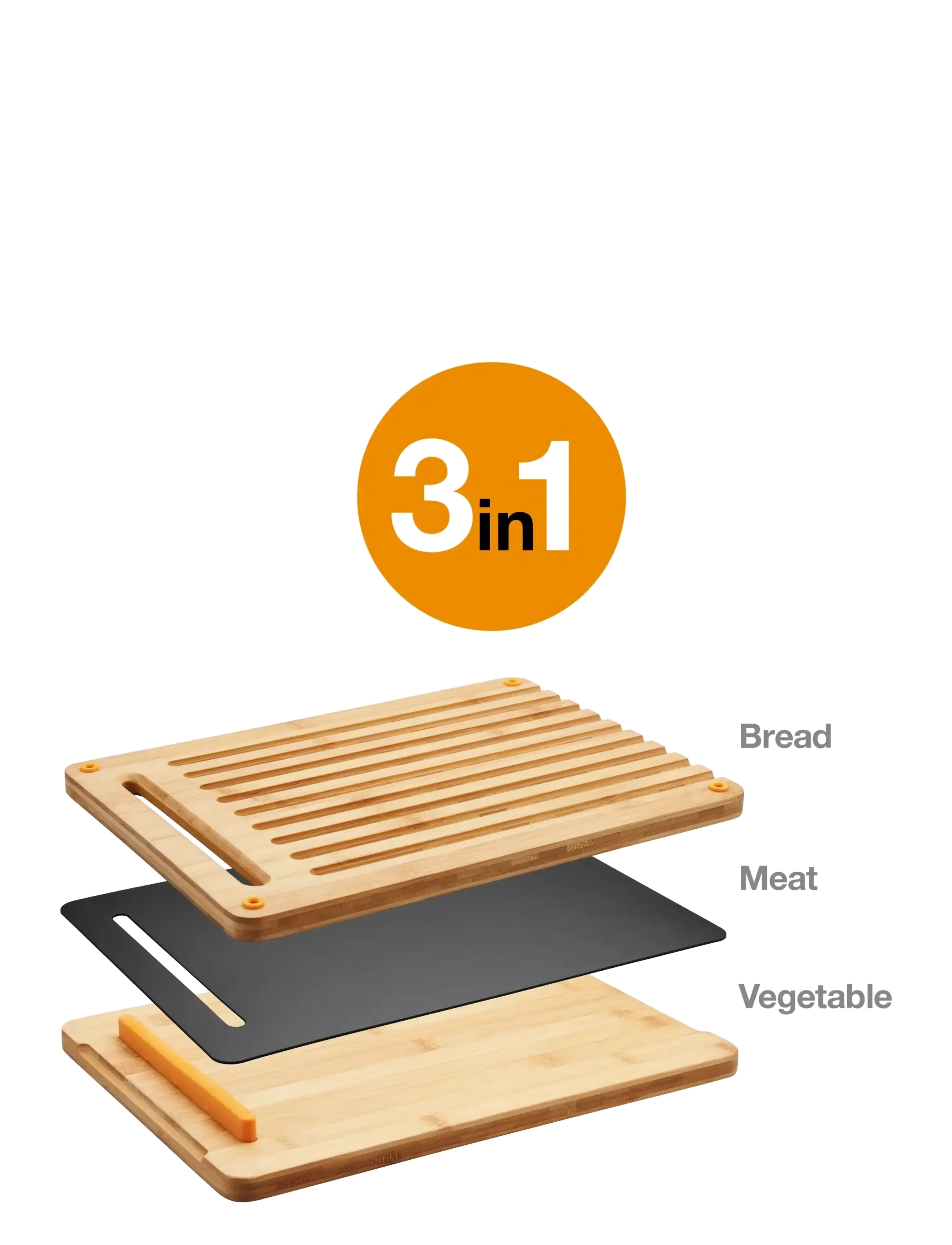 Fiskars - FF Bamboo cutting board 3pcs FSC - bamboo - 1