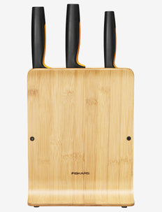 Functional Form Knivblokk Bambus, 3 kniver, Fiskars