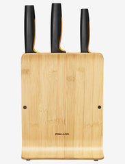 Fiskars FF Knife block bamboo 3 knives - NO COLOUR