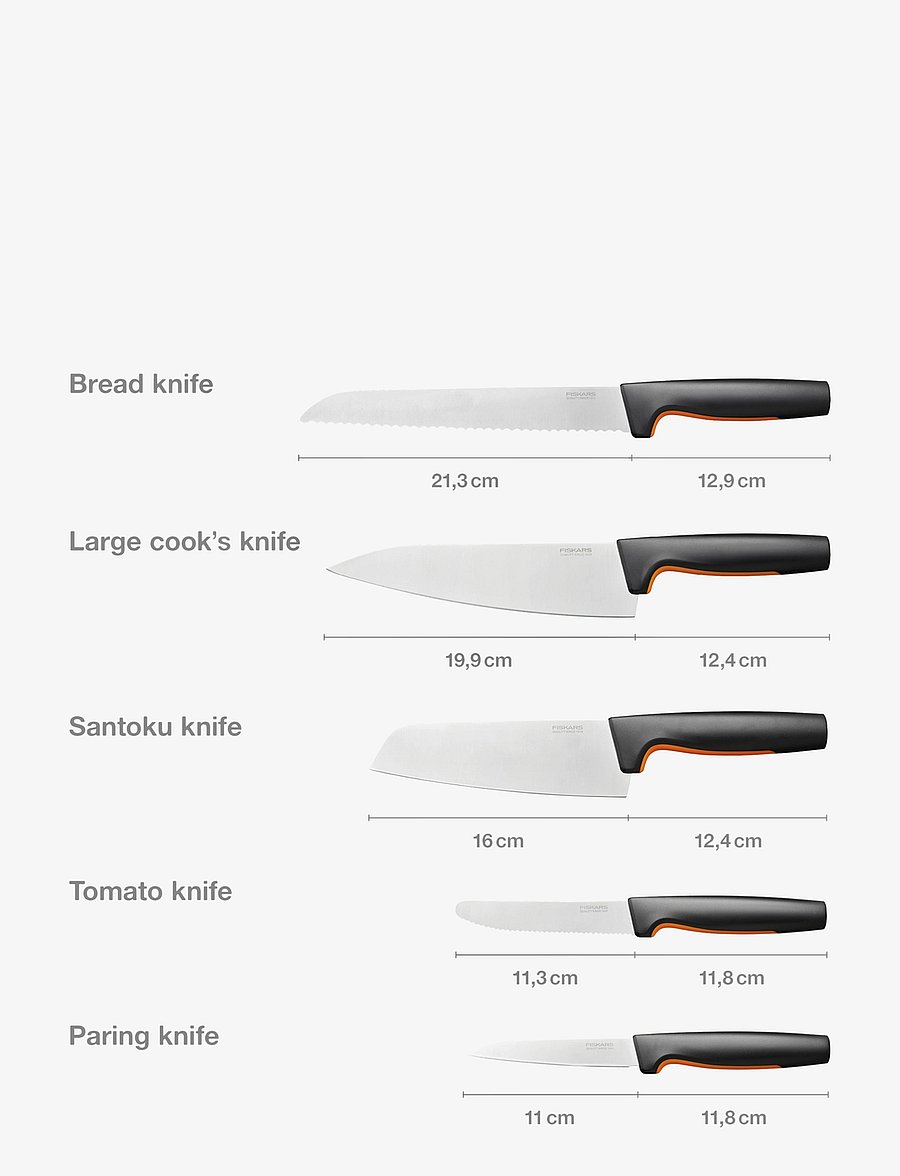 Fiskars - Ff large knife set, 5 parts - messersets - no colour - 1