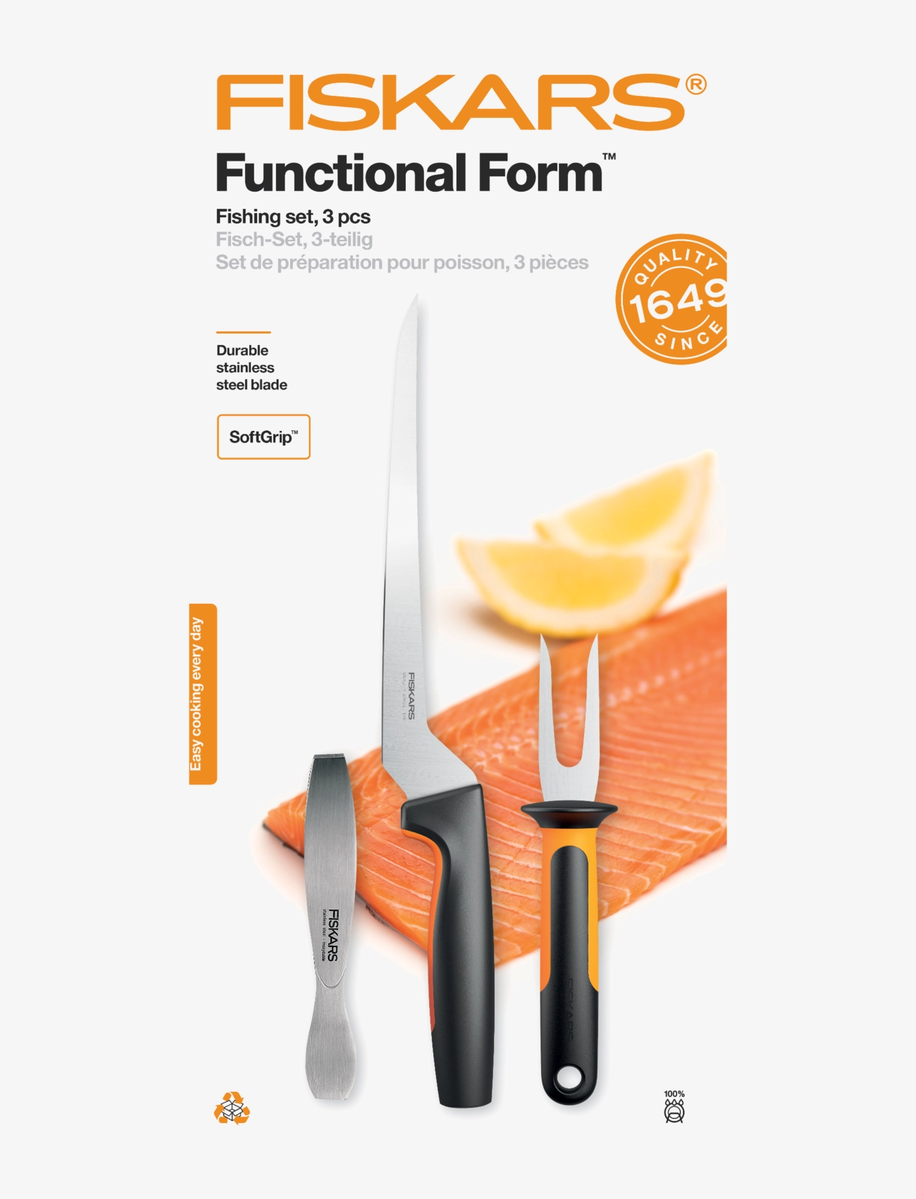 Fiskars - Ff fish knife, 3 parts - die niedrigsten preise - black - 2