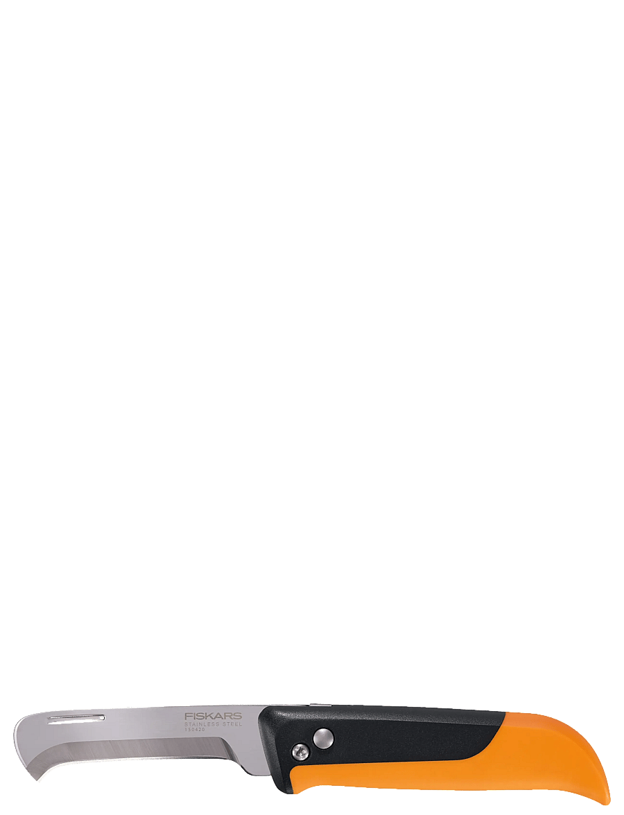Fiskars - X-series Folding produce knife K80 - aiatööriistad - black / orange - 0