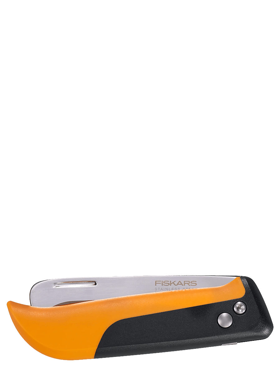 Fiskars - X-series Folding produce knife K80 - aiatööriistad - black / orange - 1