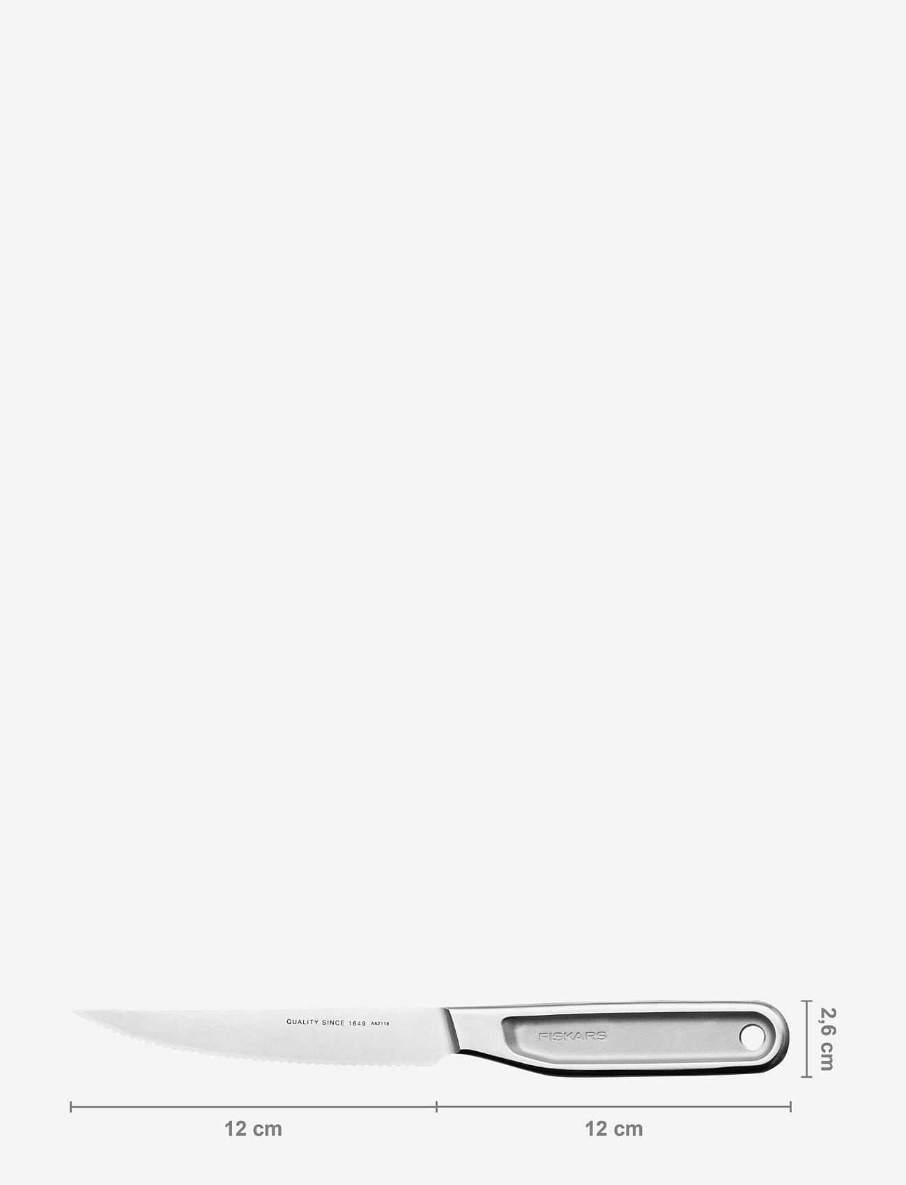 Fiskars - All steel tomato knife 12 cm - grøntsagsknive - stainless steel - 1