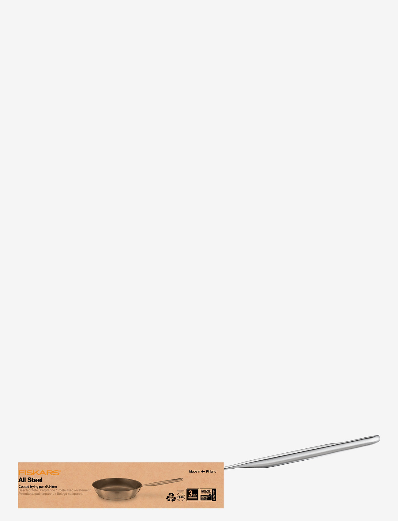 Fiskars - All steel frying pan 24 cm - frying pans & skillets - stainless steel - 2
