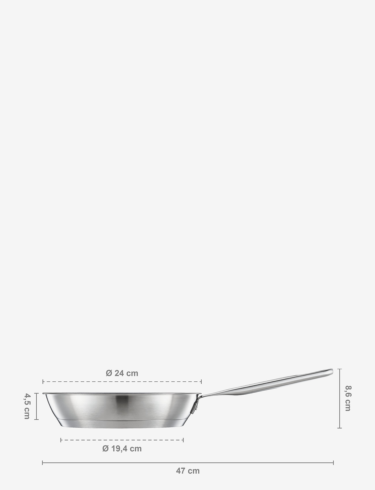 Fiskars - All steel frying pan 24 cm - frying pans & skillets - stainless steel - 3
