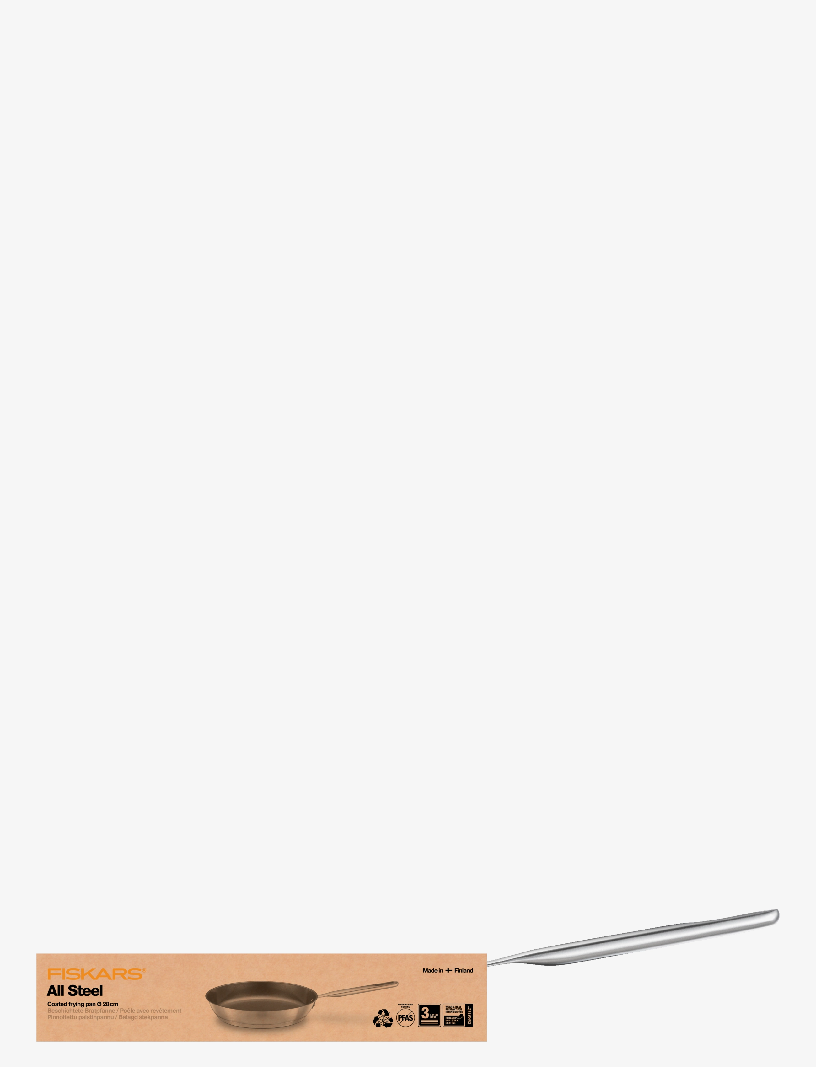 Fiskars - All steel frying pan 28 cm - stegepander - steel - 3
