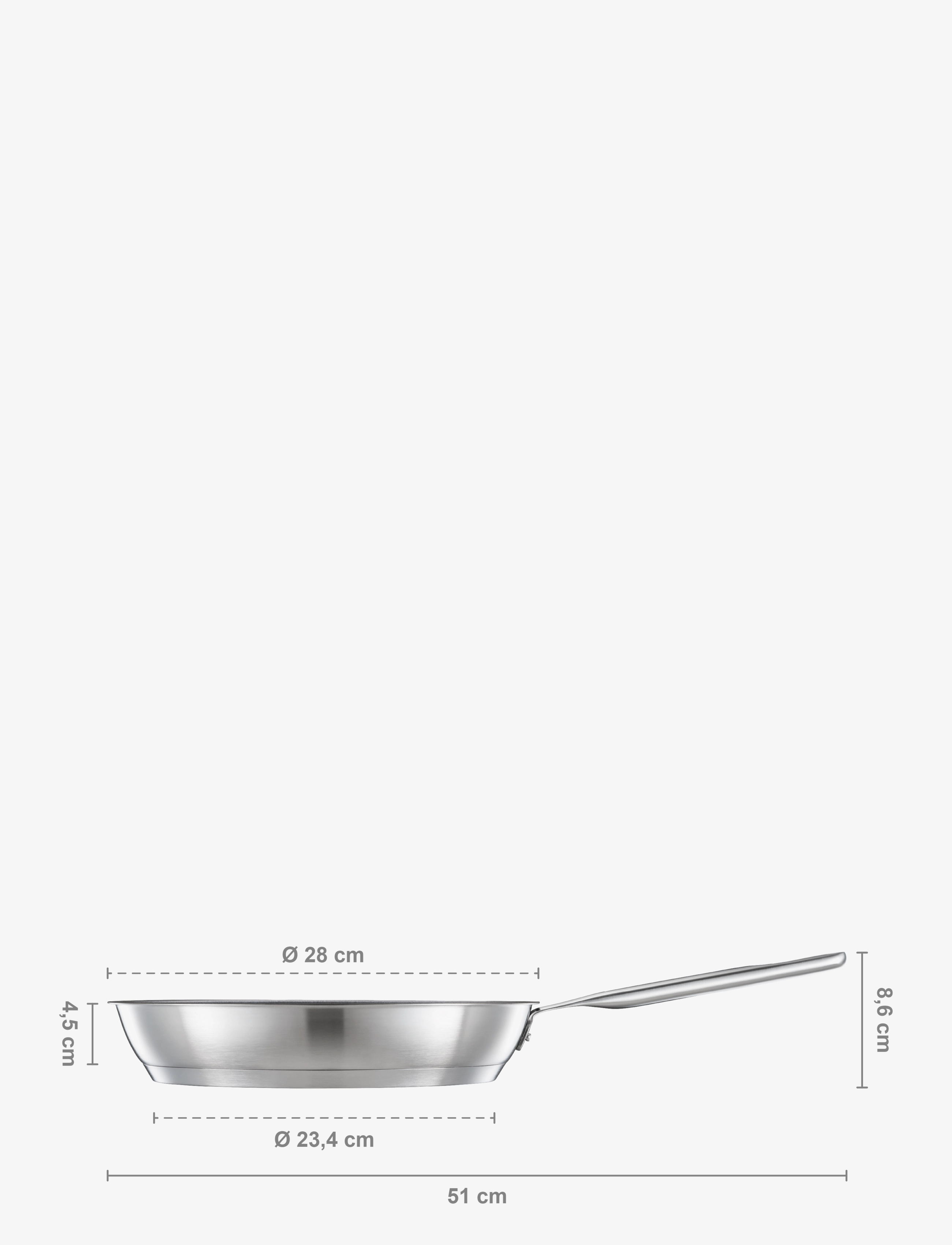 Fiskars - All steel frying pan 28 cm - stegepander - steel - 4