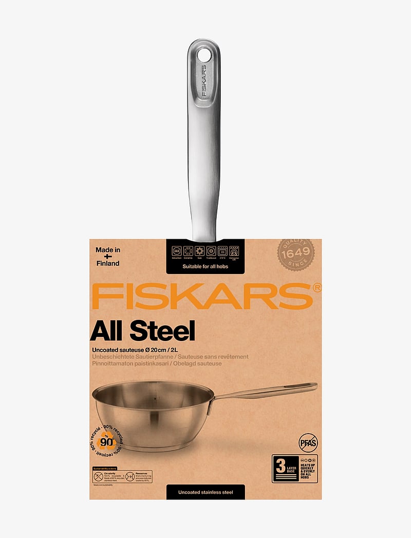 Fiskars - All Steel Sauteuse 2l - kastmepotid ja -pannid - steel - 4