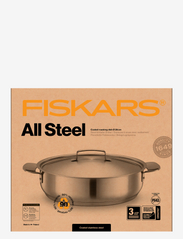 Fiskars - All steel oven pan 28 cm - stoompan inzet & sauteepan - steel - 2