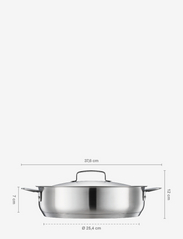 Fiskars - All steel oven pan 28 cm - padažų ir troškinimo keptuvės - steel - 3