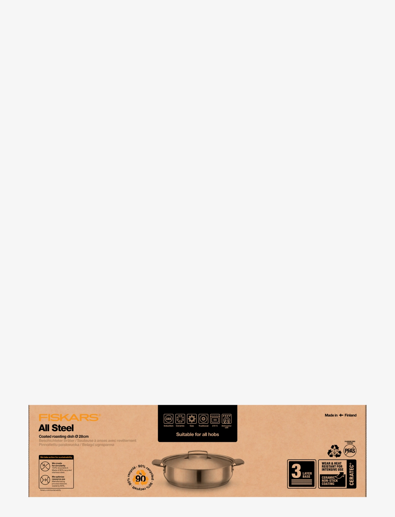 Fiskars - All Steel gryde 28 cm - sauterpander & sauteuser - steel - 5