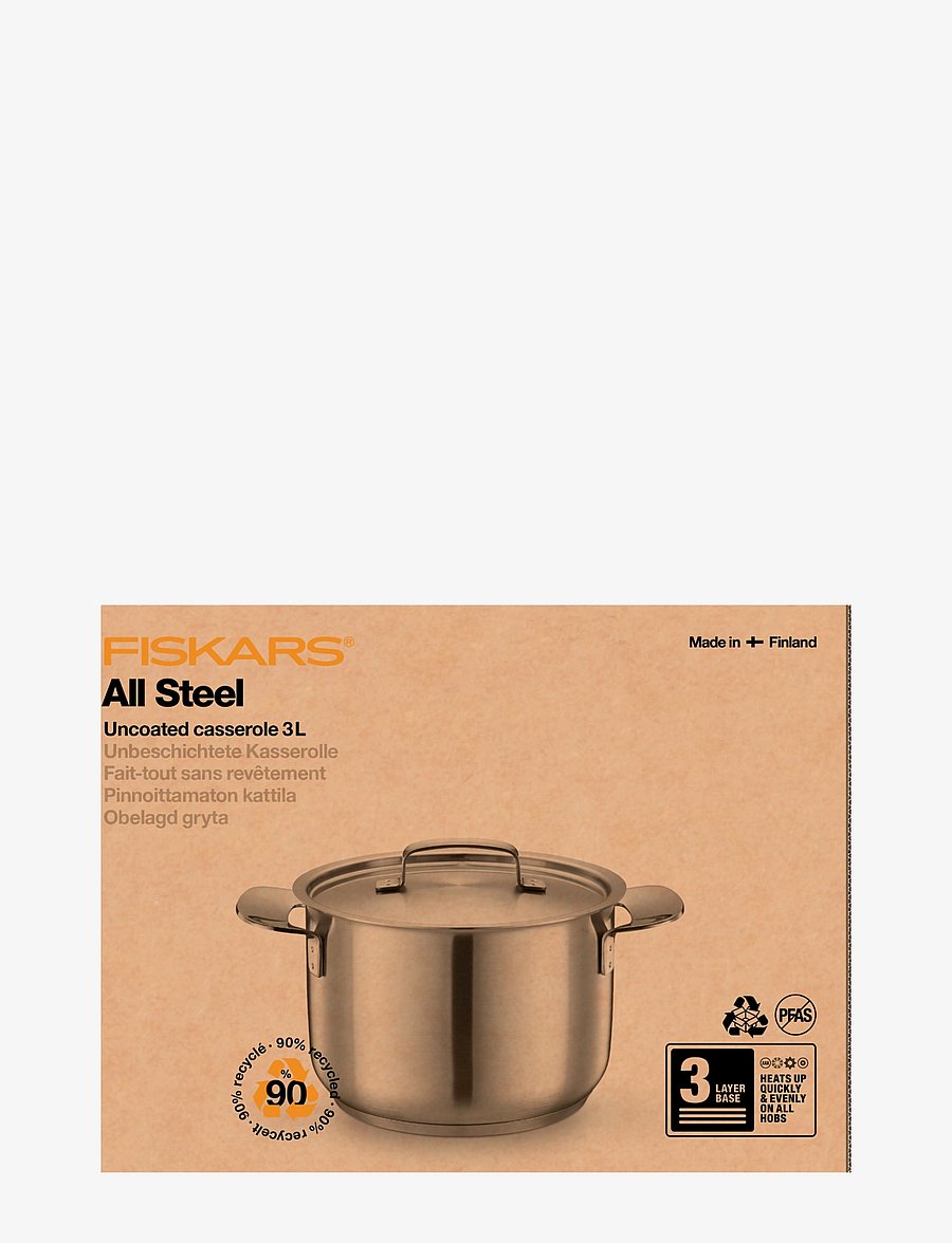 Fiskars - All steel stew 3.0l - auflaufformen - steel - 2