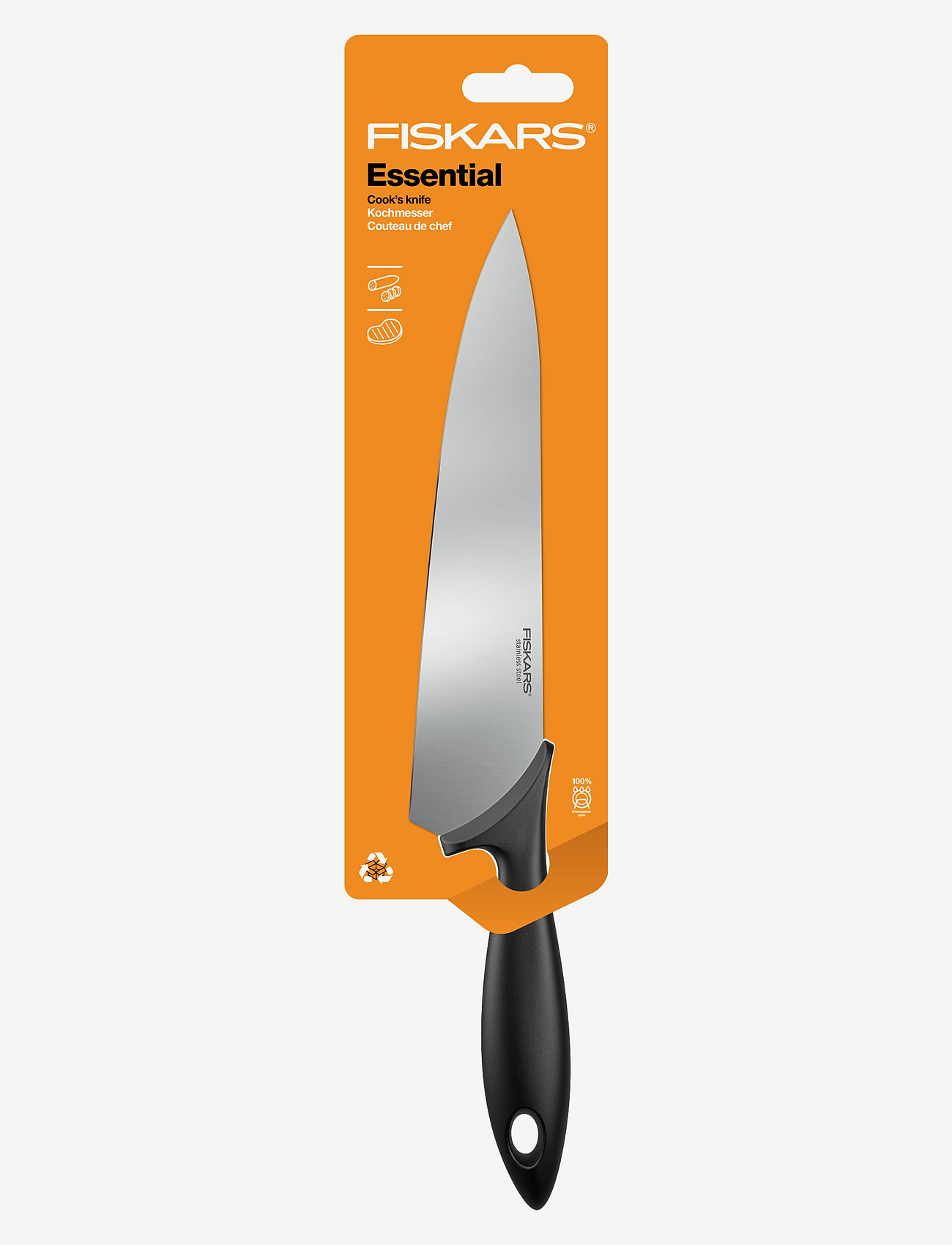 Fiskars - Essential Cook's knife 21cm - laveste priser - black - 1