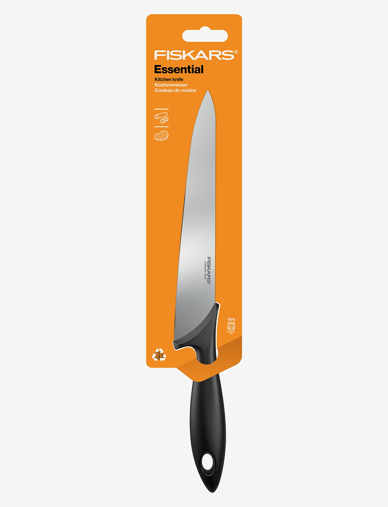 Fiskars - Essential Kitchen knife 21cm - laveste priser - black - 1
