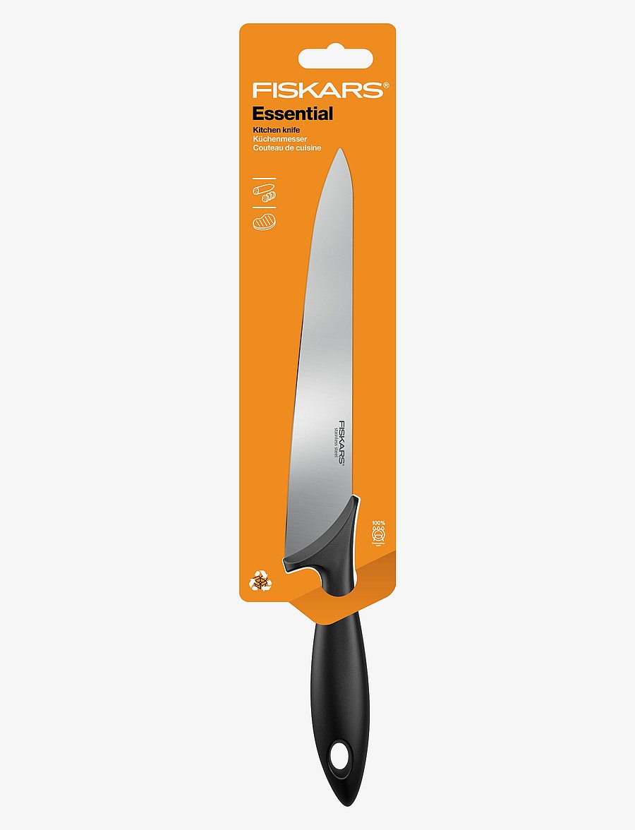 Fiskars - Essential Kitchen knife 21cm - noże szefa kuchni - black - 1