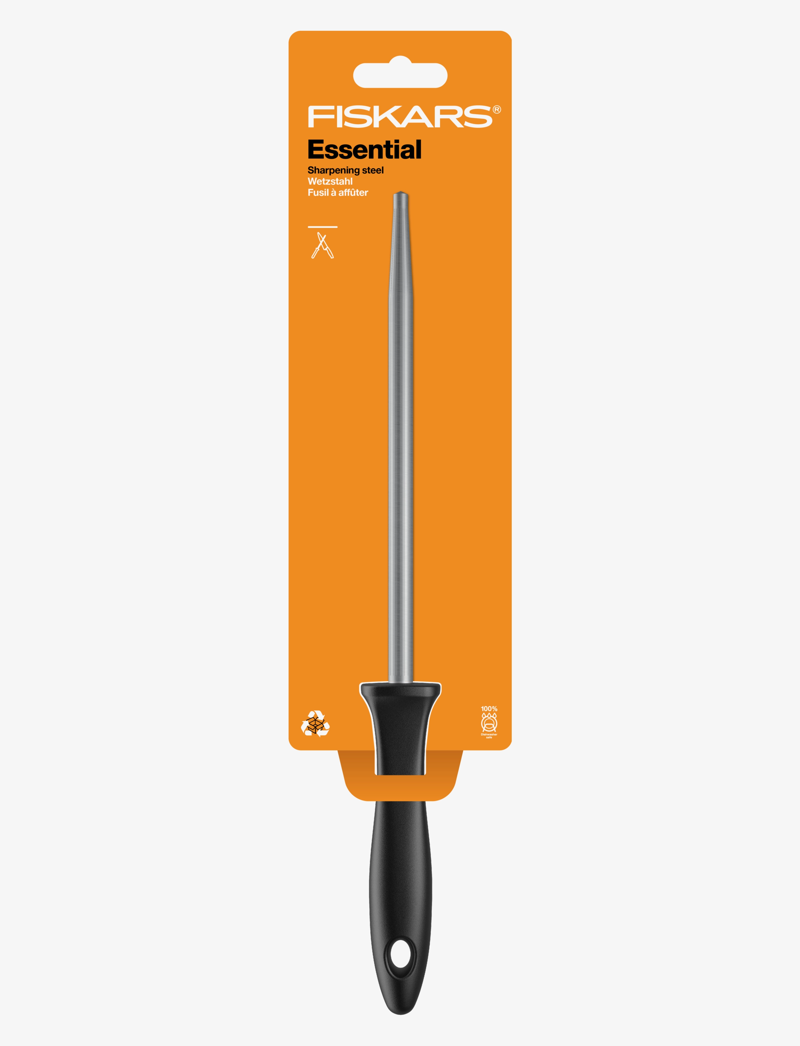 Fiskars - Essential Sharpening steel 20cm - die niedrigsten preise - black - 1