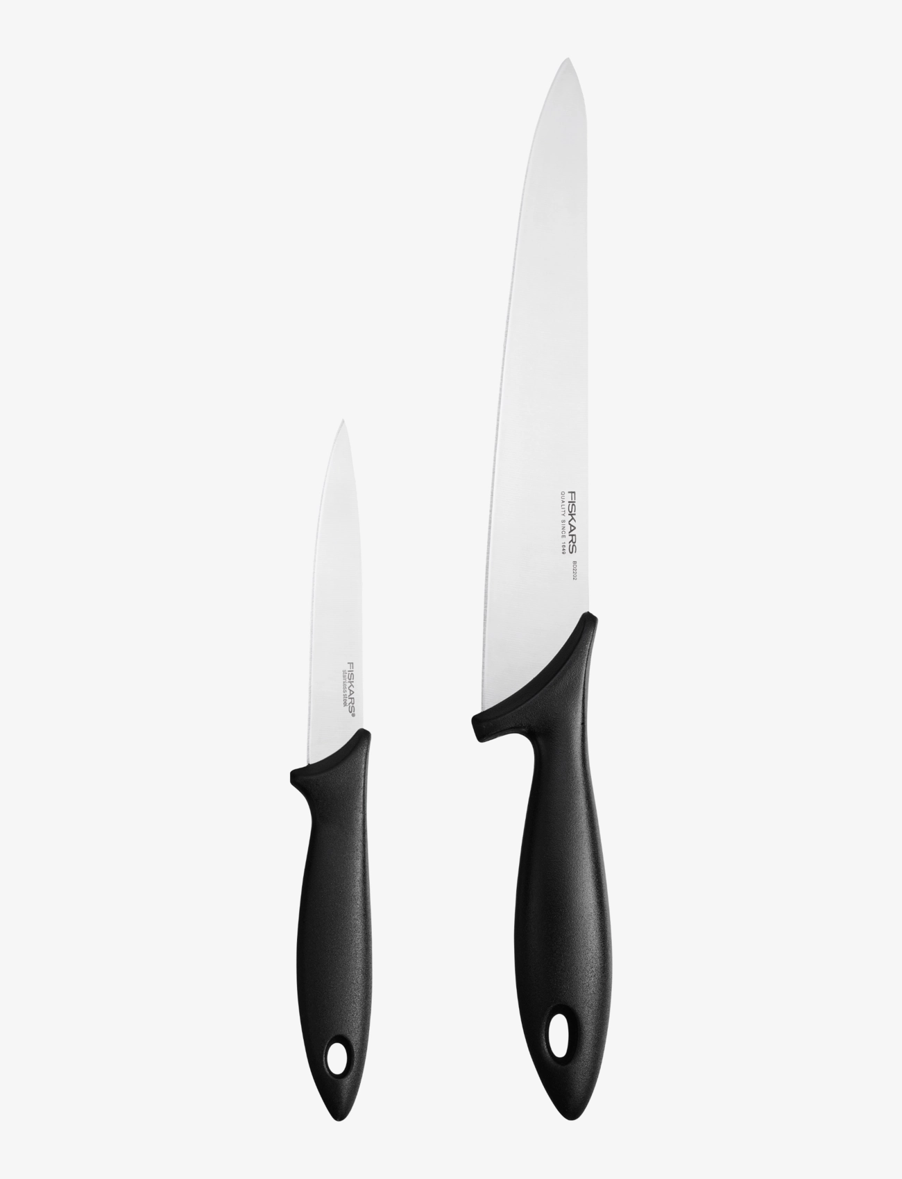 Fiskars Essential Cook's Set 2Pcs, One Size, Black, Knive Og Tilbehør > Knivsæt, Unisex
