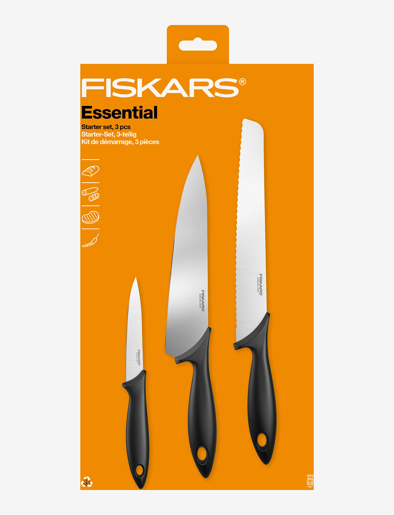Fiskars - Essential Starter set 3pcs - black - 1