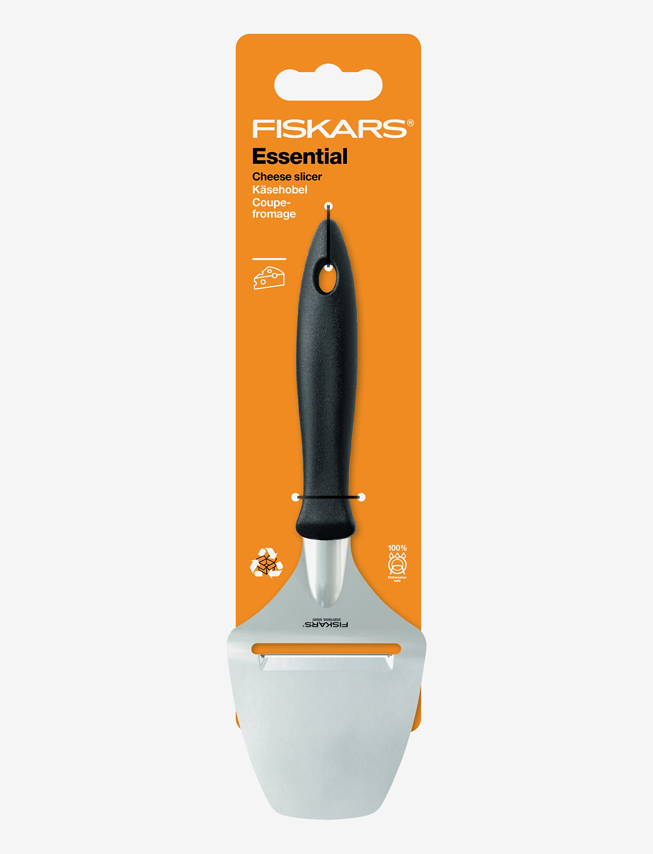 Fiskars - Essential Cheese slicer hard - laveste priser - black - 1