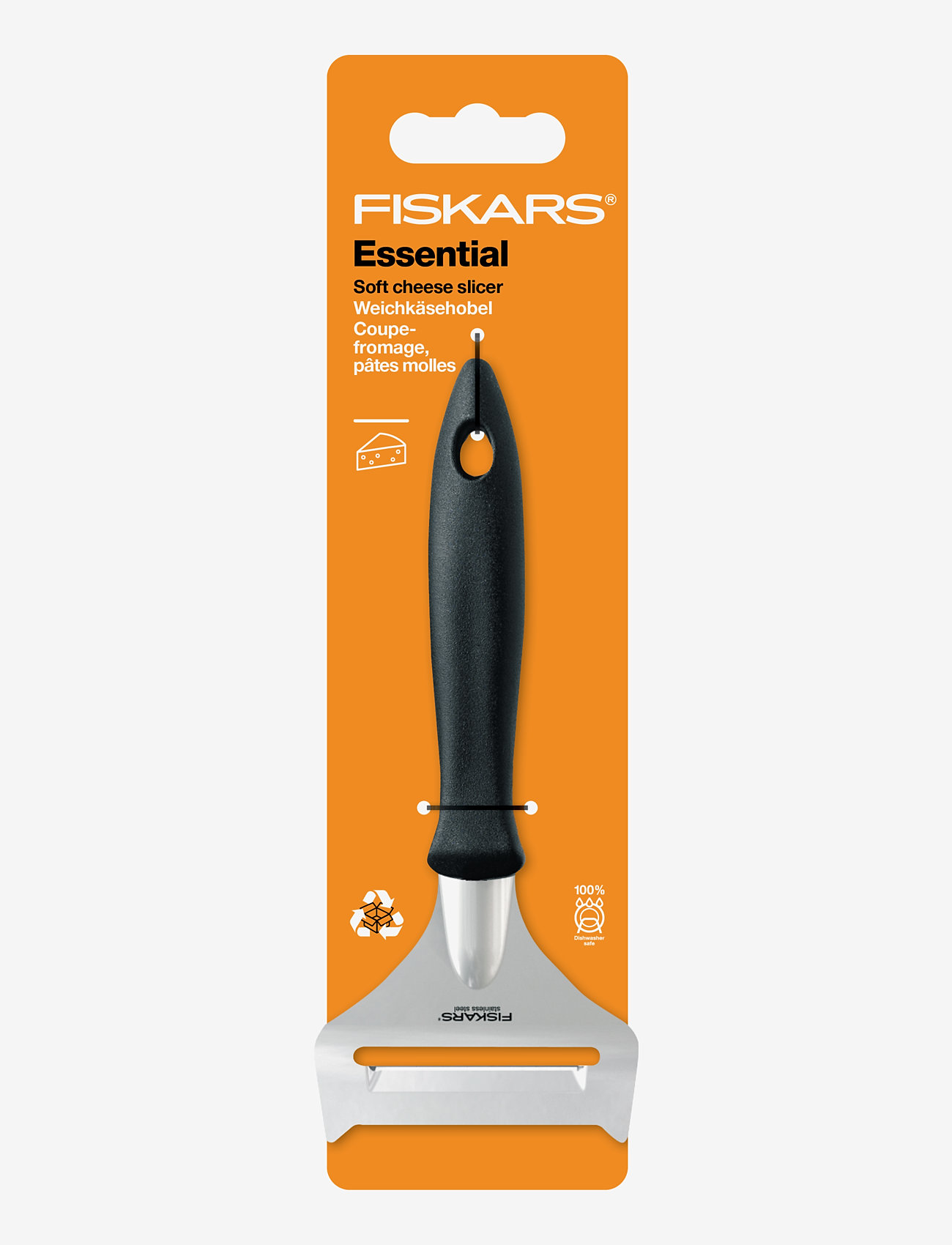 Fiskars - Essential Cheese slicer soft - de laveste prisene - black - 1