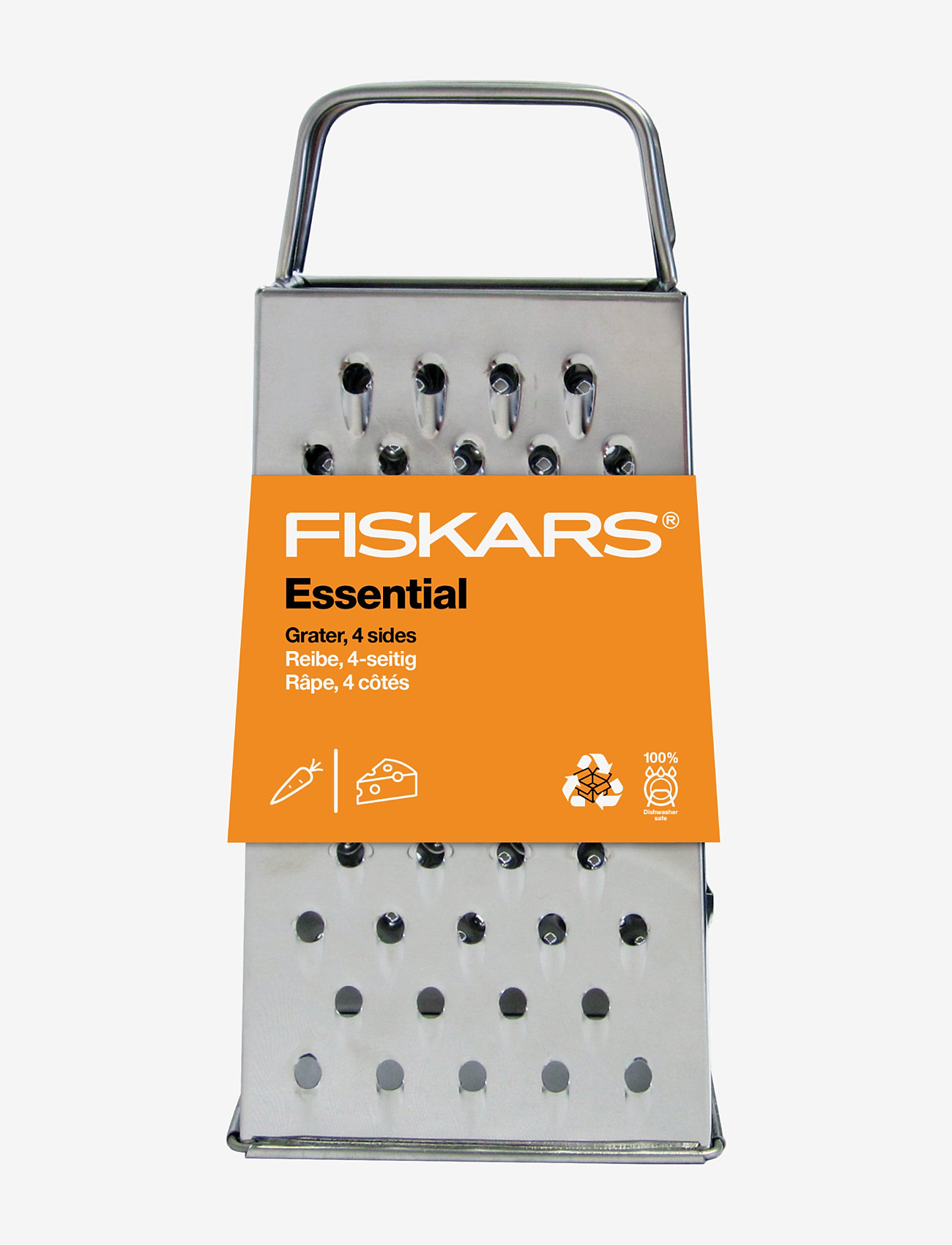 Fiskars - Essential Grater 4 sides - lägsta priserna - black - 1