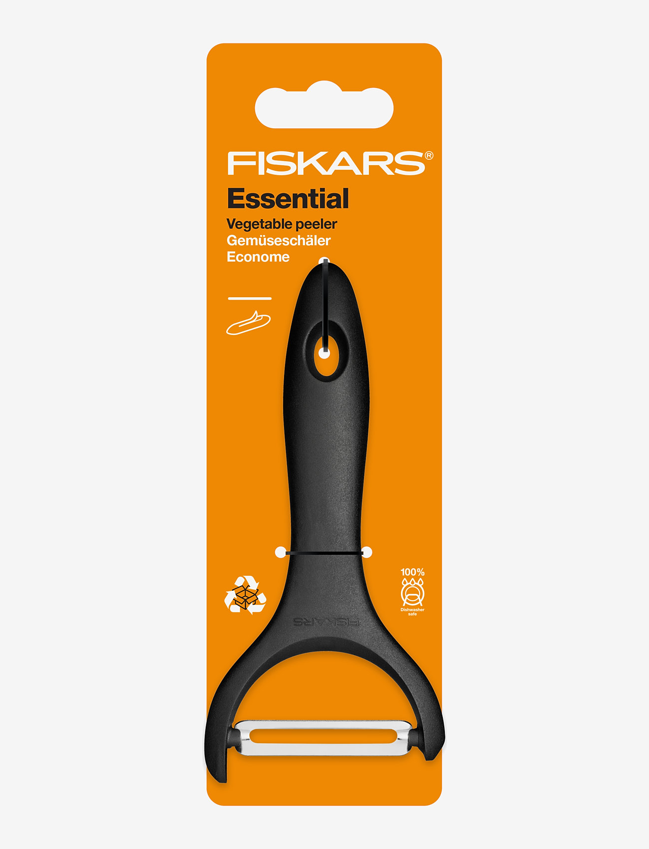 Fiskars - Essential Yshaped peeler - osta hinna alusel - black - 1