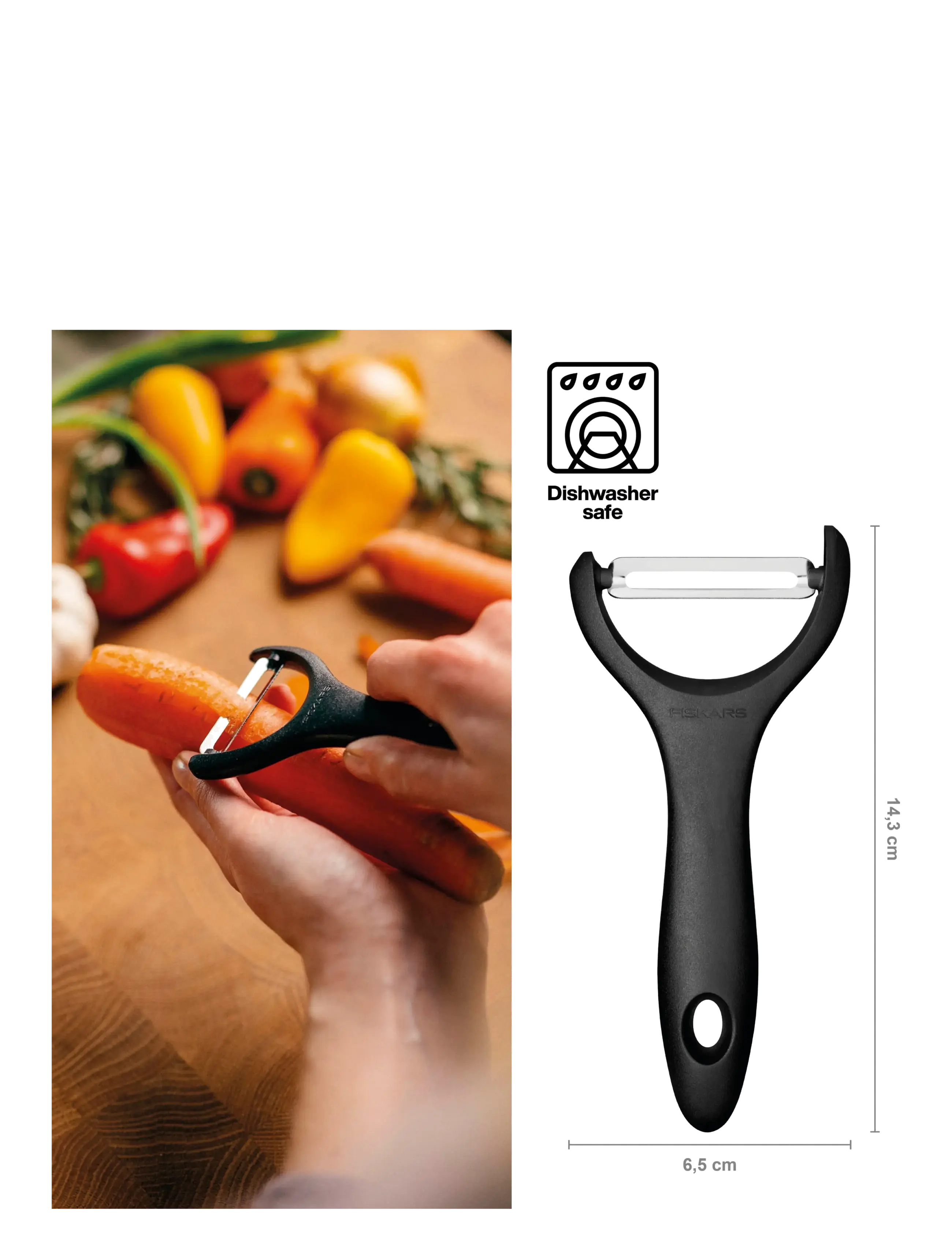 Fiskars - Essential Yshaped peeler - kartulikoorijad - black - 3