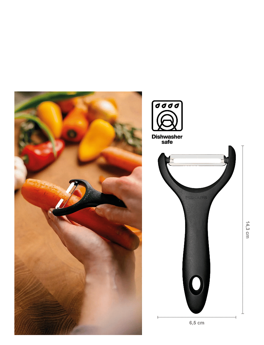 Fiskars - Essential Yshaped peeler - kartulikoorijad - black - 3
