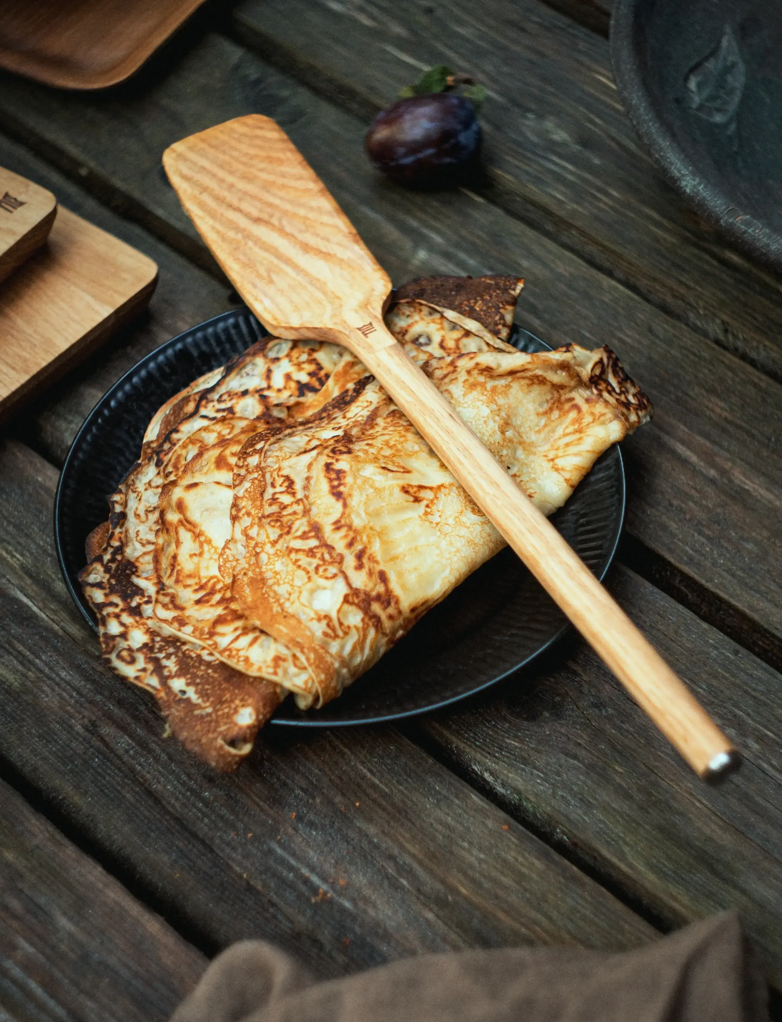 Fiskars Norden Grill Chef Wooden Spatula, 38 cm, Kitchen Tools - Spatulas, Homeware