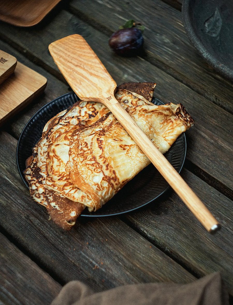 Fiskars - Norden Grill Chef Wooden Spatula - natural wood - 0
