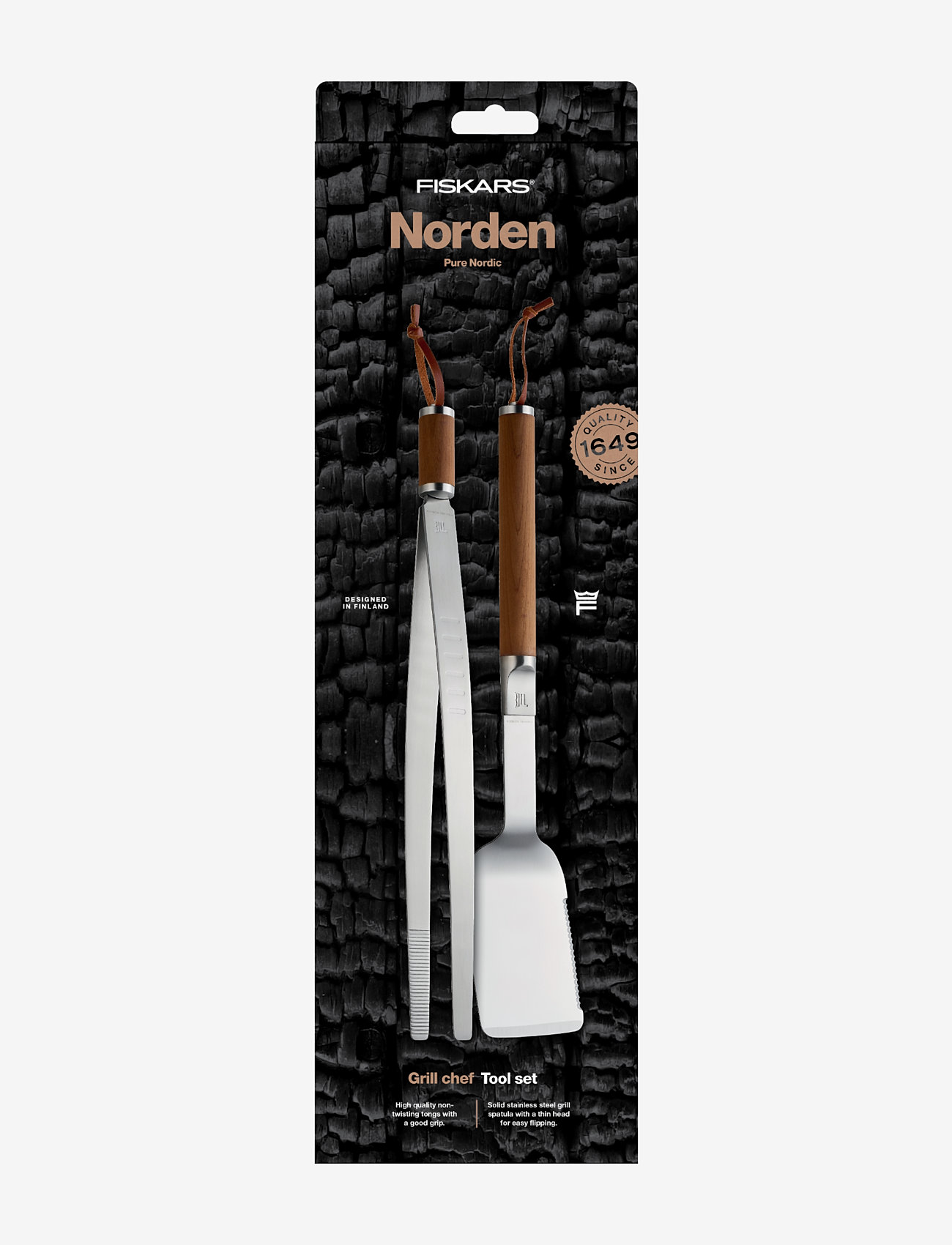 Fiskars - Norden Grill Chef Tool Set 2pcs - natural - 2