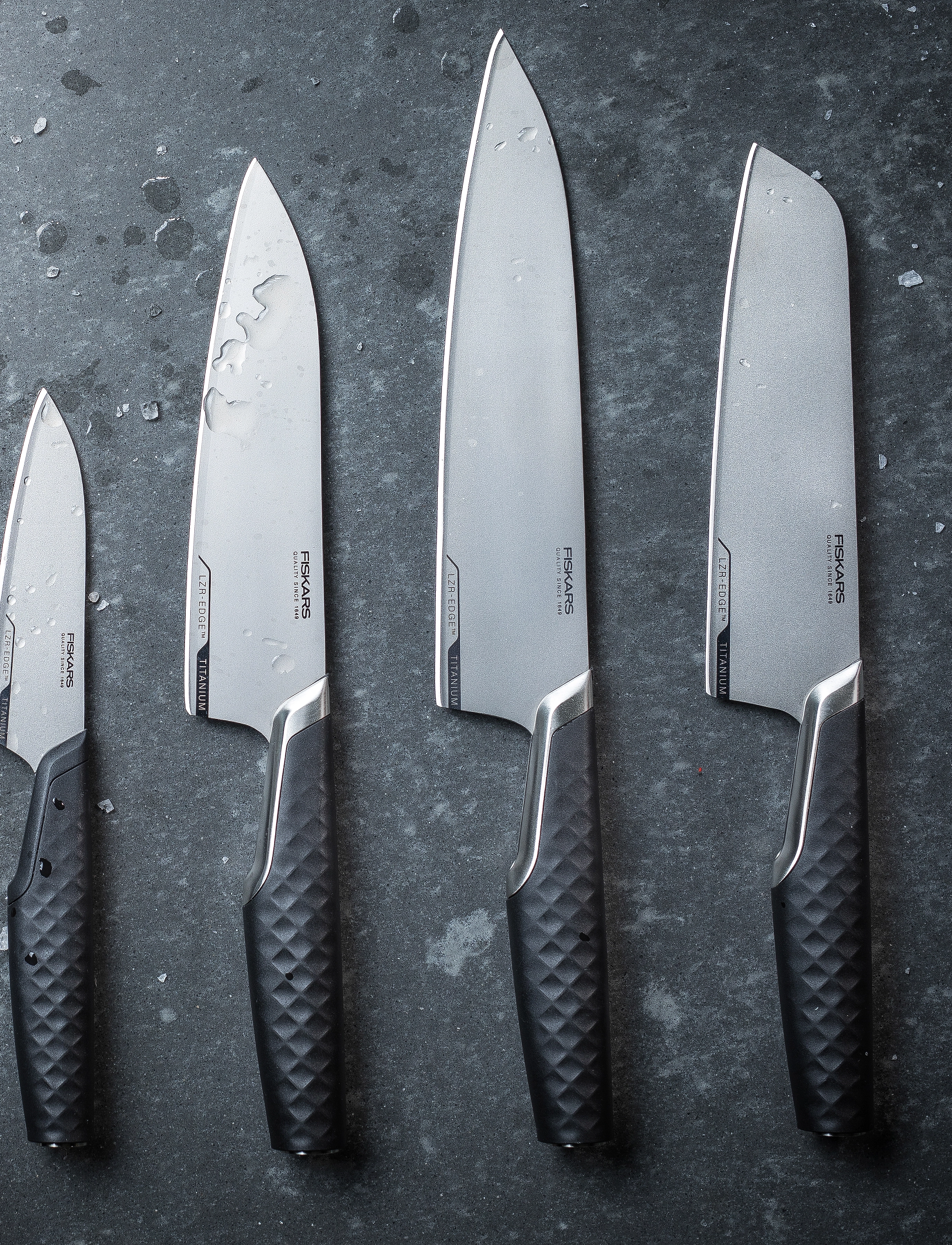 Fiskars Taiten Medium Cook's Knife 16cm, 16 cm, Black, Knive Og Tilbehør > Kokkeknive, Unisex
