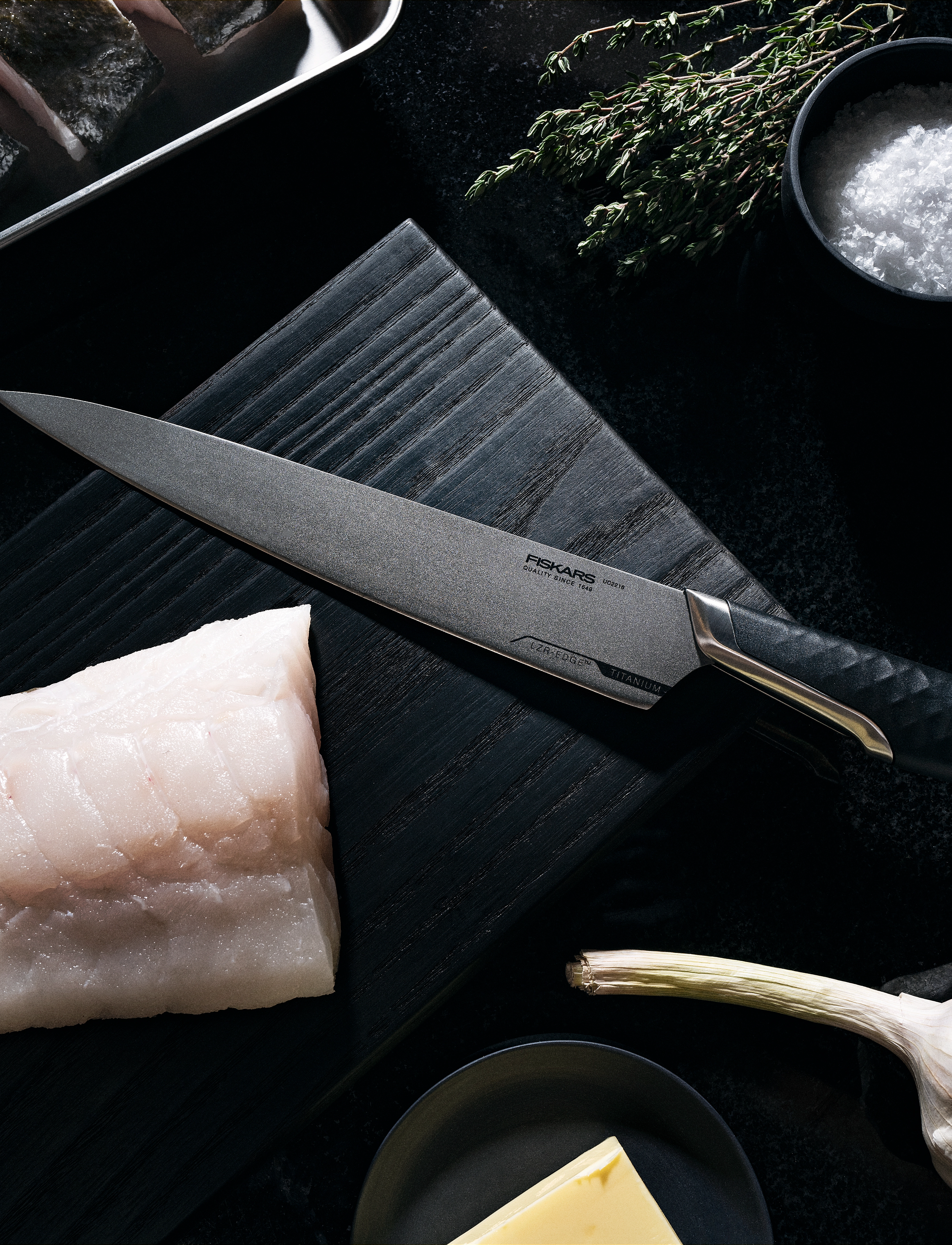 Fiskars - Taiten Carving Knife 21cm - Útskurðarhnífar - titan/ svart - 2