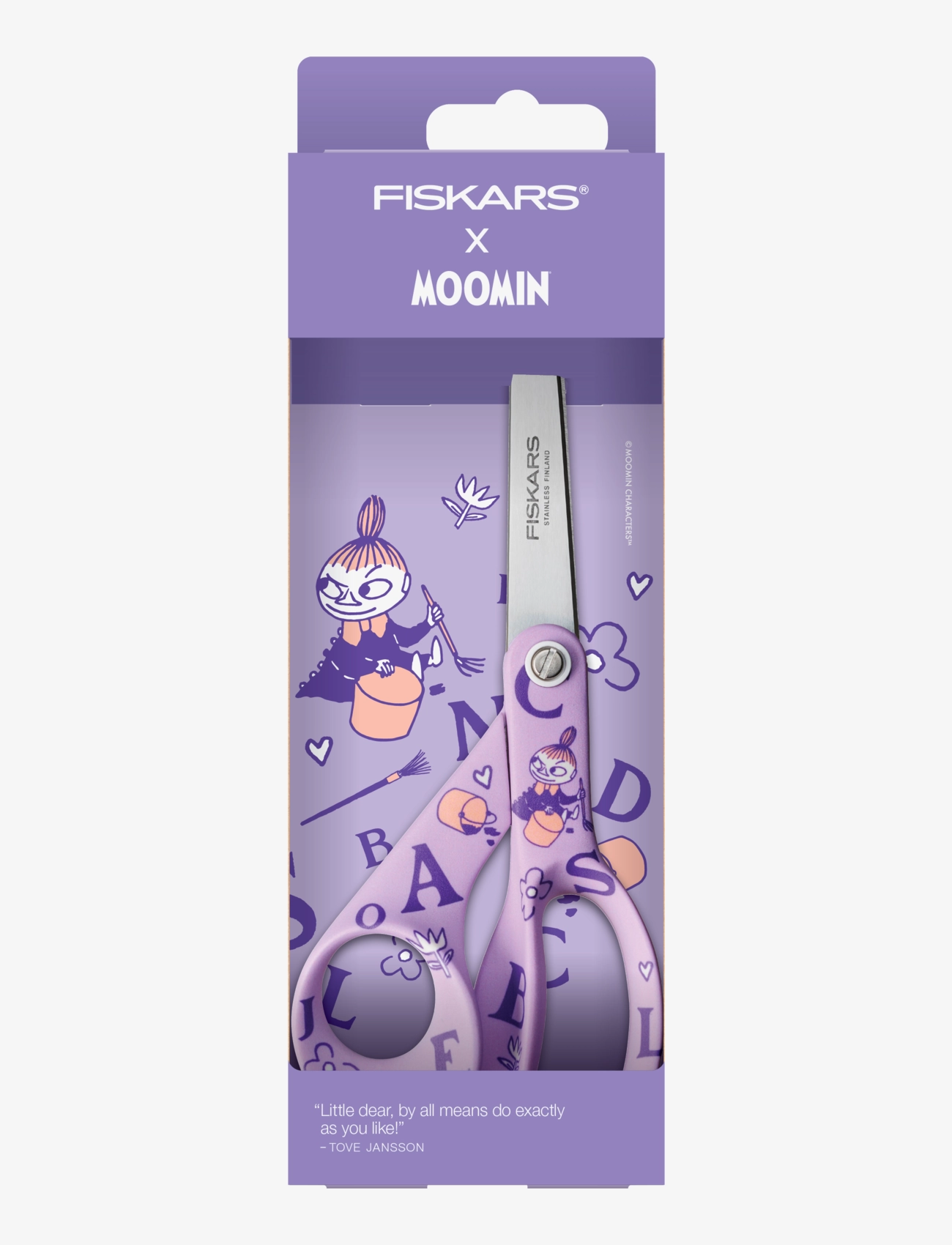 Fiskars - Moomin gen pur scissors 21cm ABC box - purple - 1