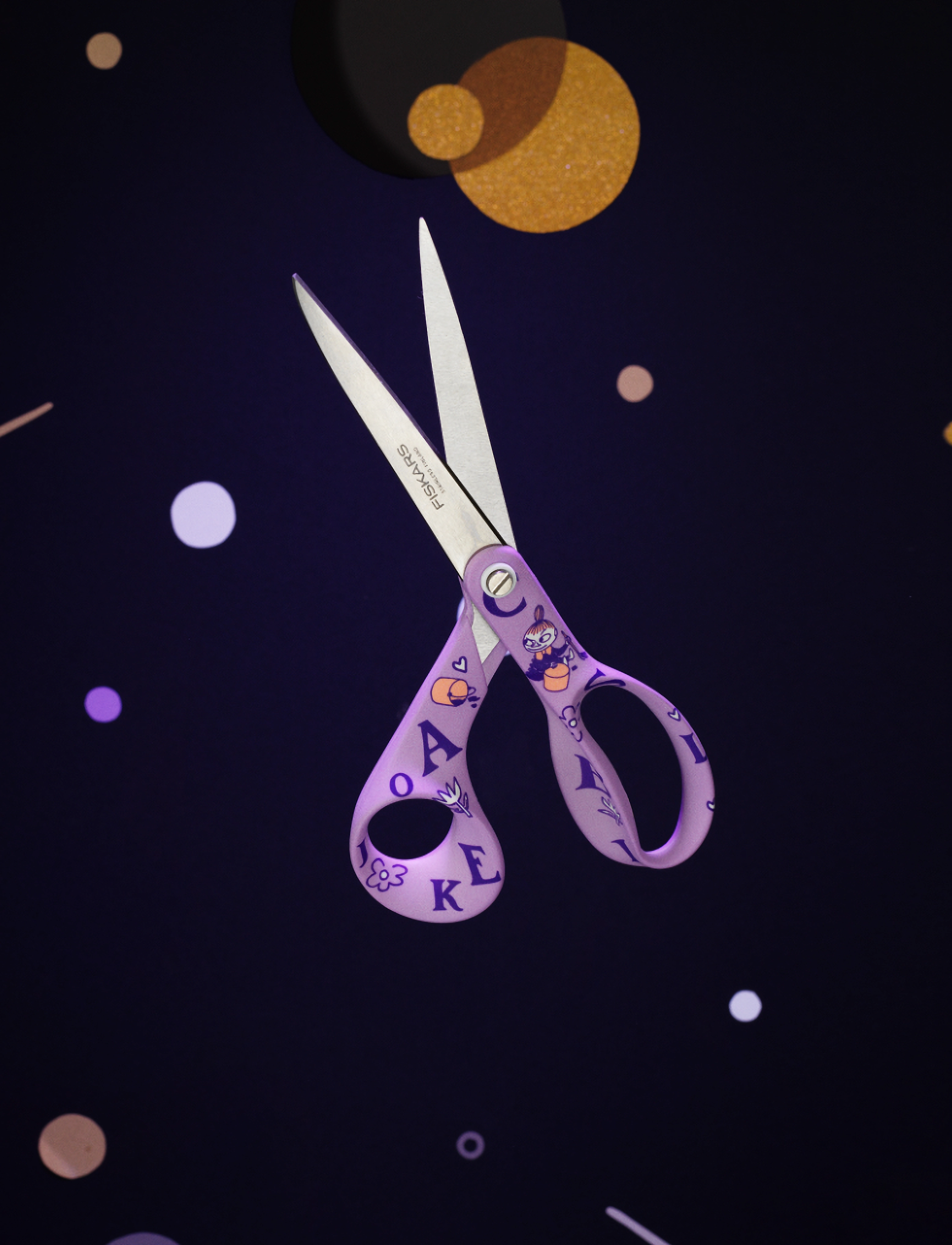 Fiskars - Moomin gen pur scissors 21cm ABC box - purple - 4