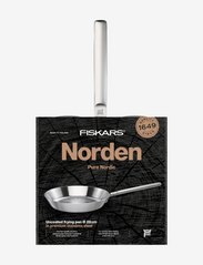 Fiskars - Norden Steel Frying Pan 28cm Uncoated - paistinpannut - stainless steel - 4