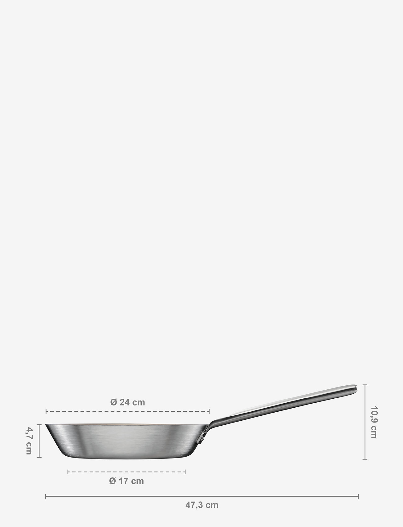 Fiskars - Norden Steel Frying Pan 24cm Coated - køb efter pris - stainless steel - 2