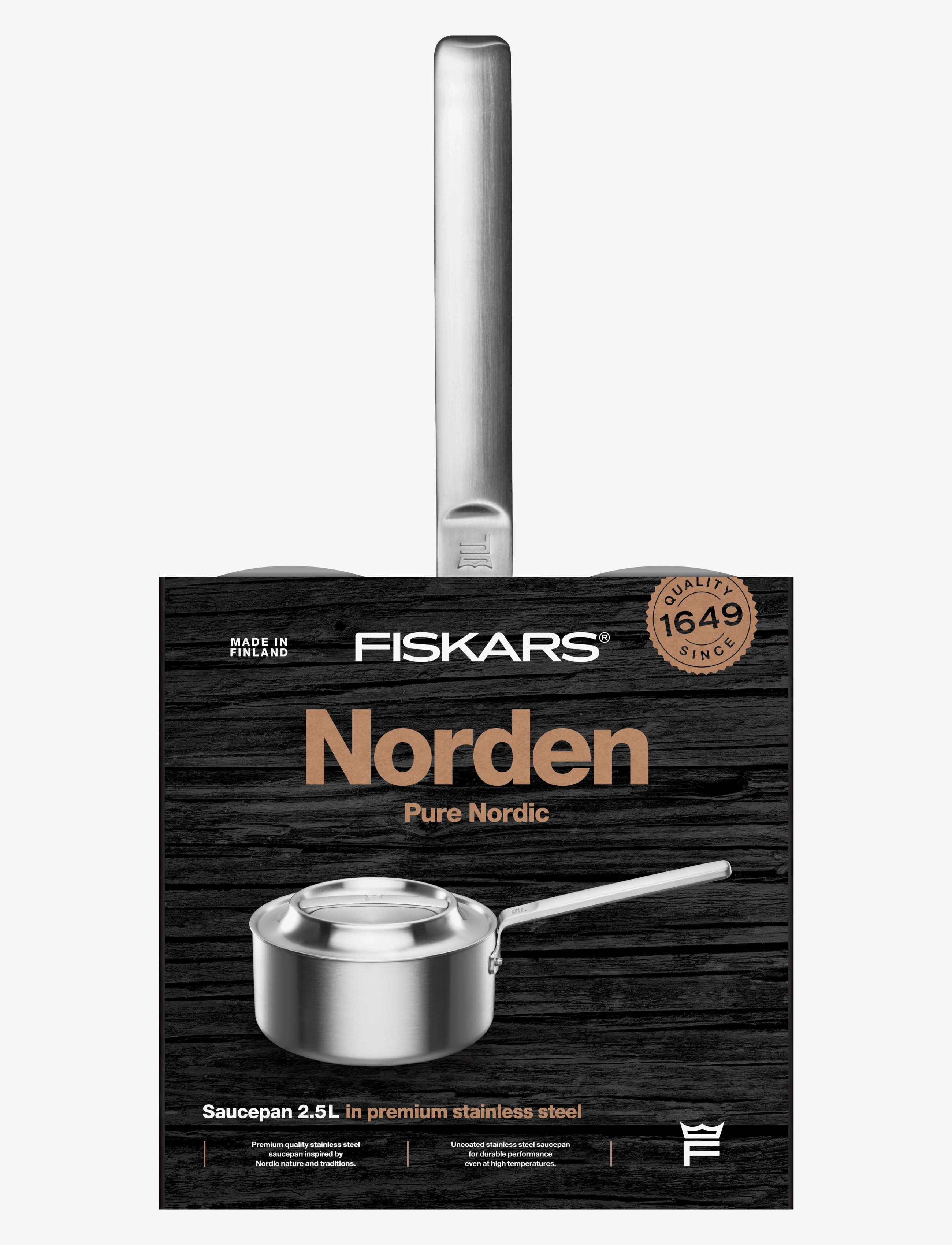 Fiskars - Norden Steel Saucepan 2.5L Uncoated - stainless steel - 4