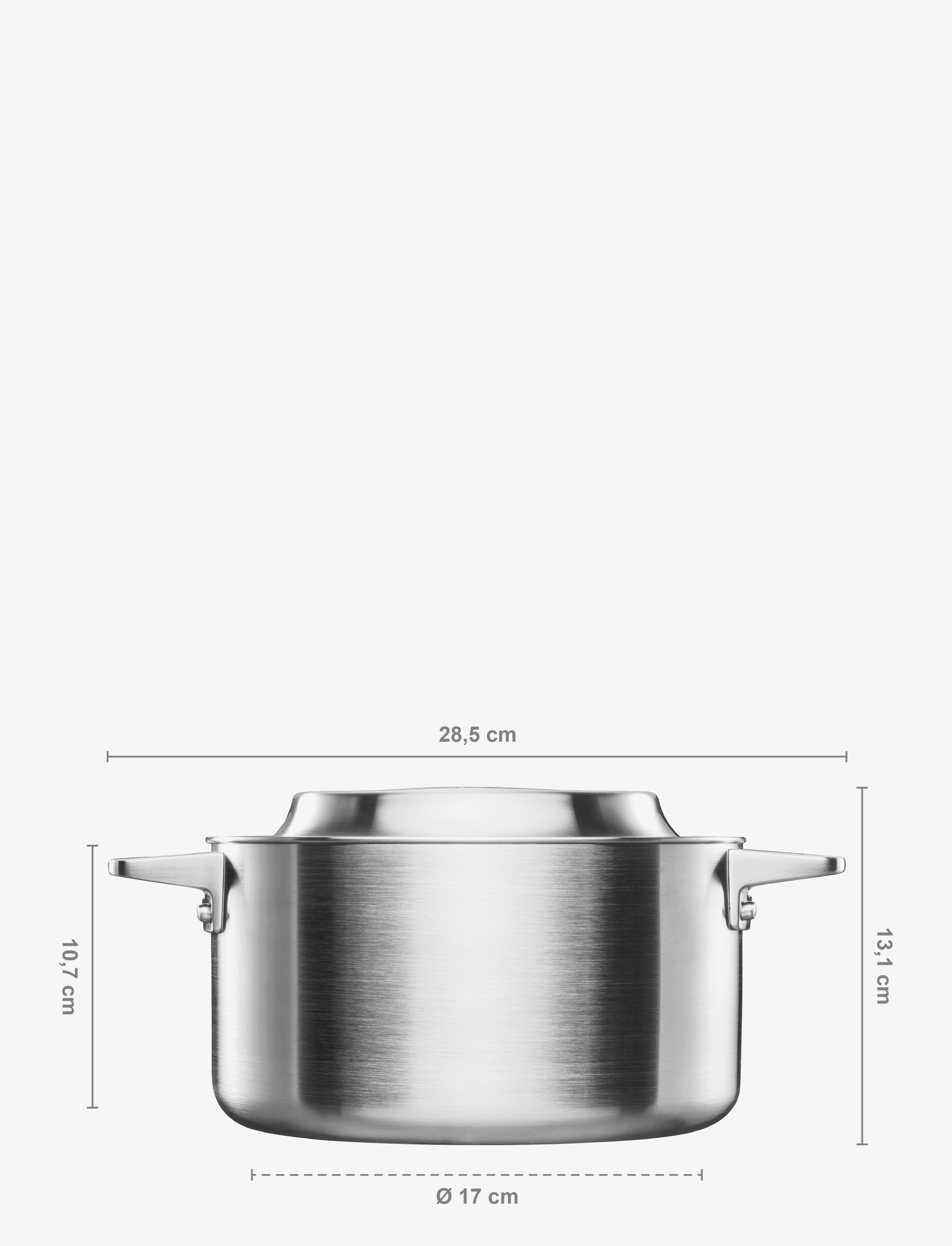Fiskars - Norden Steel Casserole 3L Uncoated - stainless steel - 1